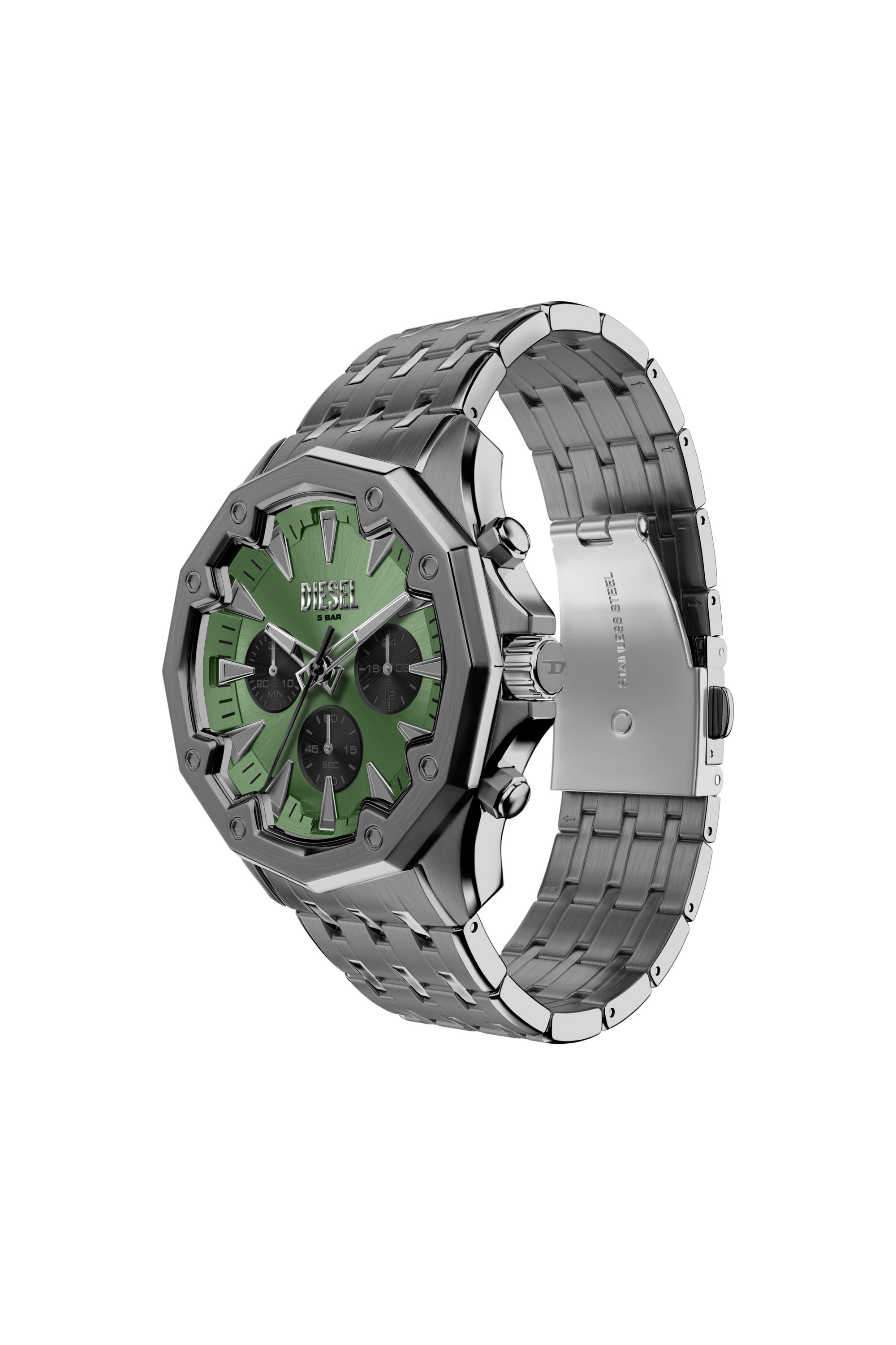 Diesel - DZ4711 WATCH, Man's Stinger gunmetal stainless steel watch in Dark grey - 4