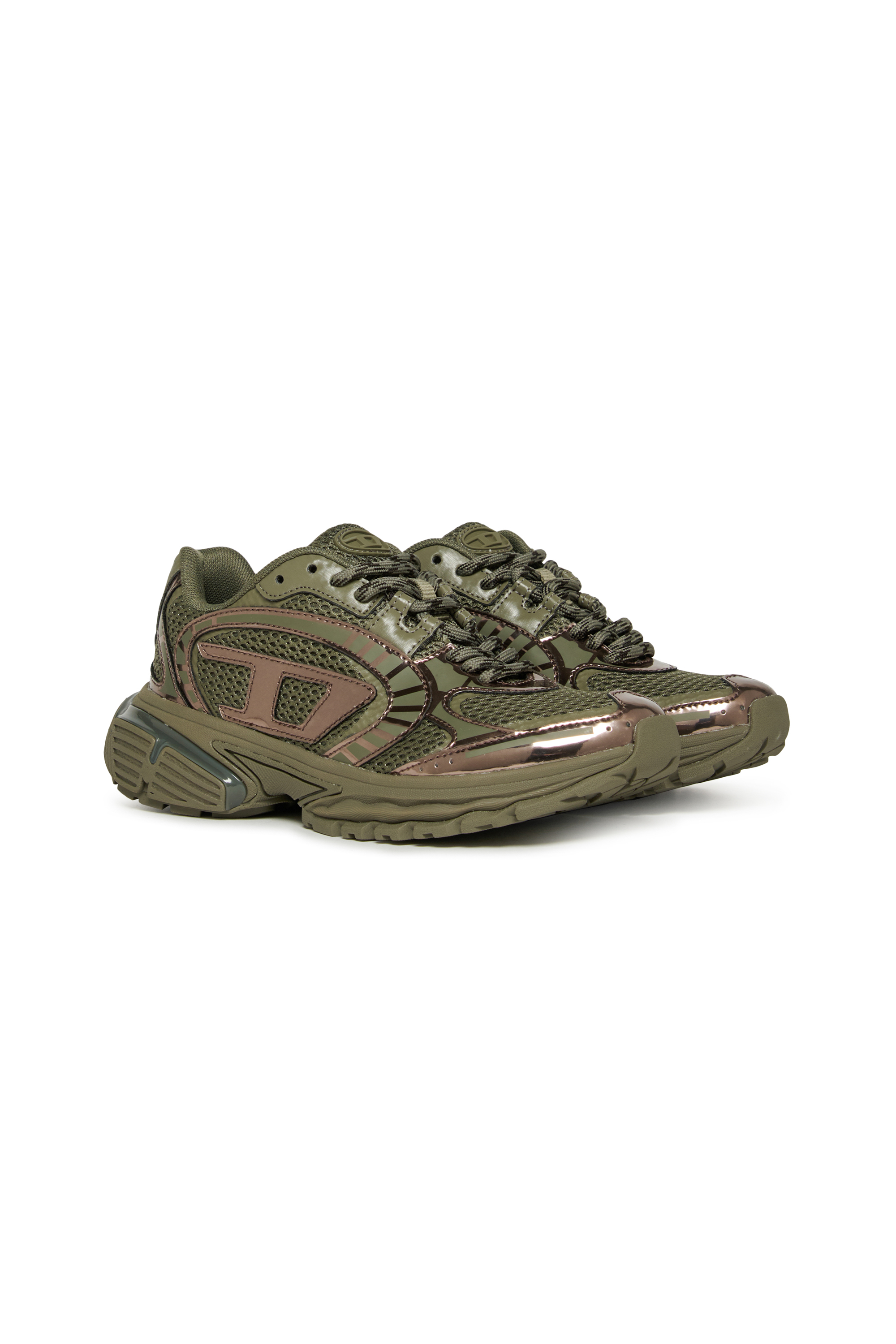 Diesel - S-PRO-V-DENSE LOW, Unisex's S-Pro-V-Dense nylon sneakers with Oval D logo in Green - 2