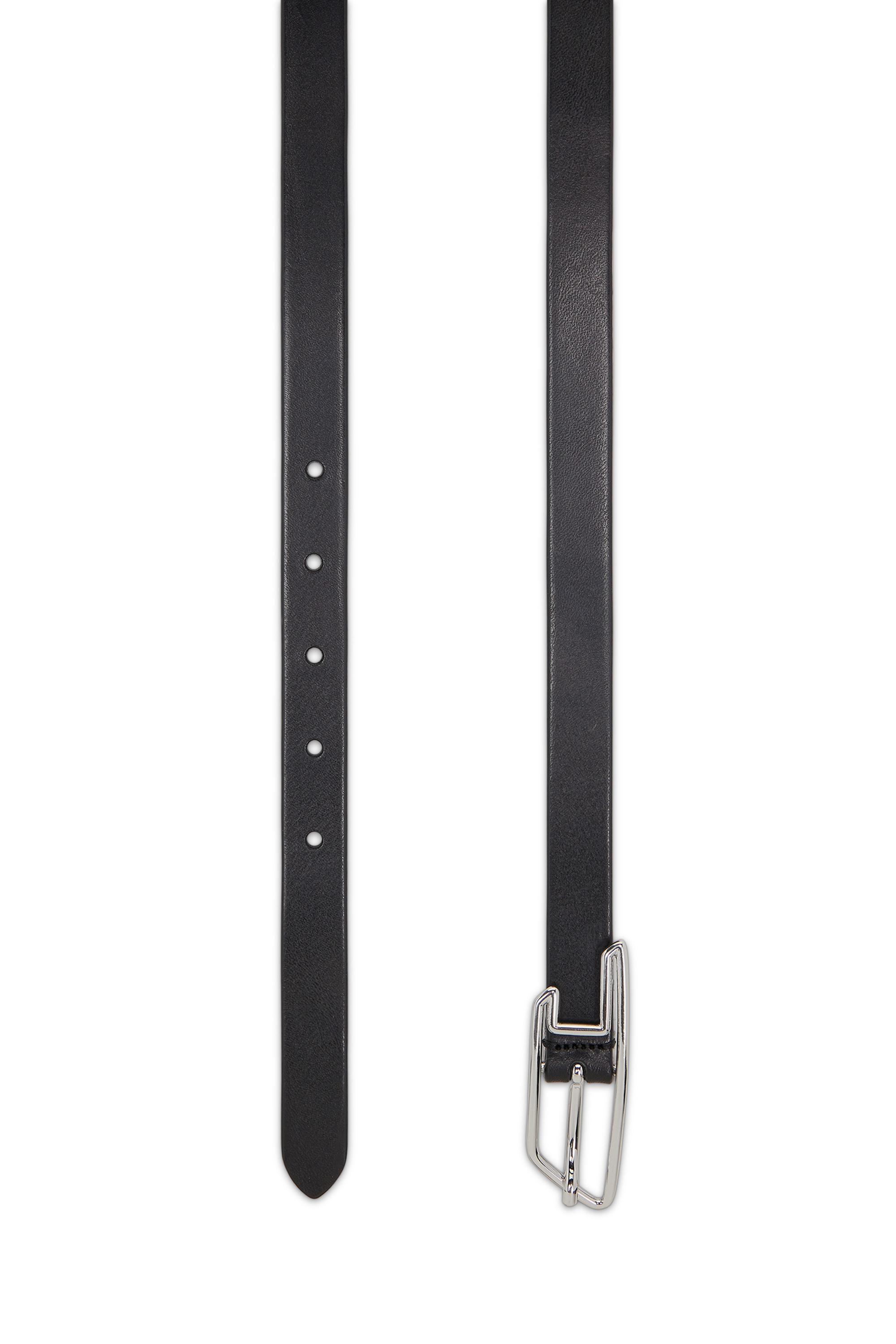 Diesel - B-D LINE W 20, Woman's 2cm belt in pull-up leather in Black - 2