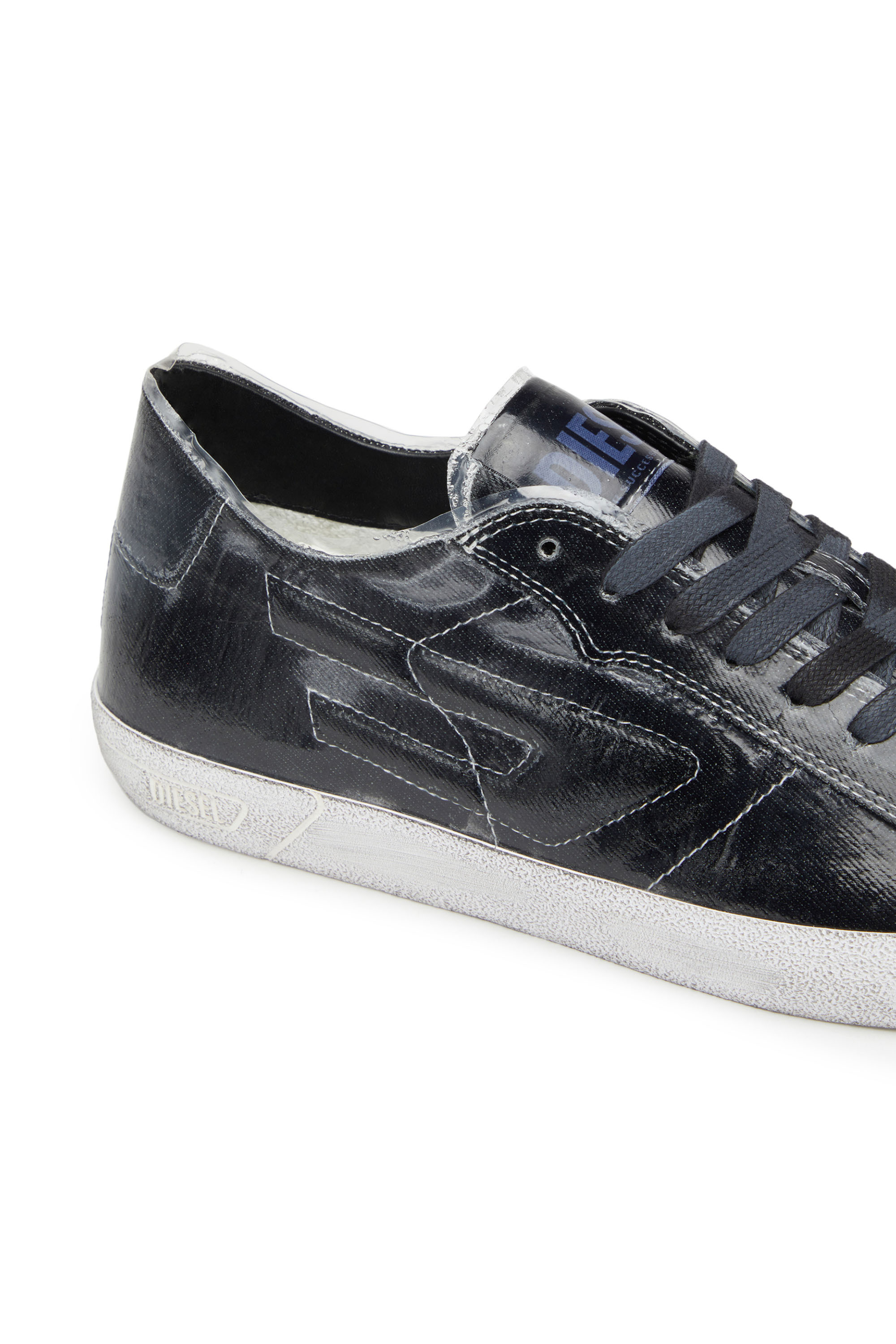 Diesel - S-LEROJI LOW, Man S-Leroji Low - Canvas sneakers with TPU overlay in Black - Image 6