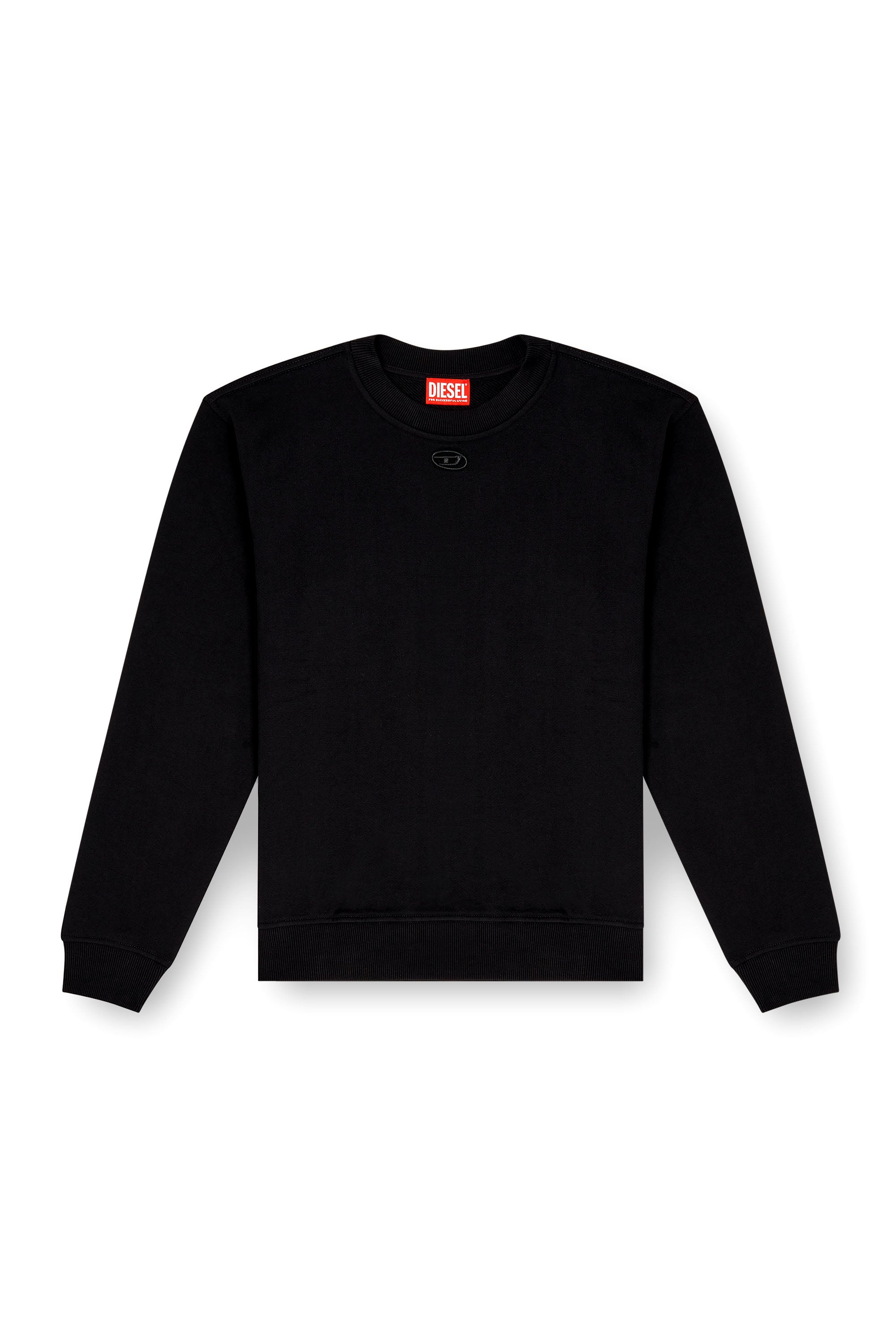 Diesel - F-NORMY-OD, Woman's Cotton sweatshirt with Oval D embroidery in Black - 2