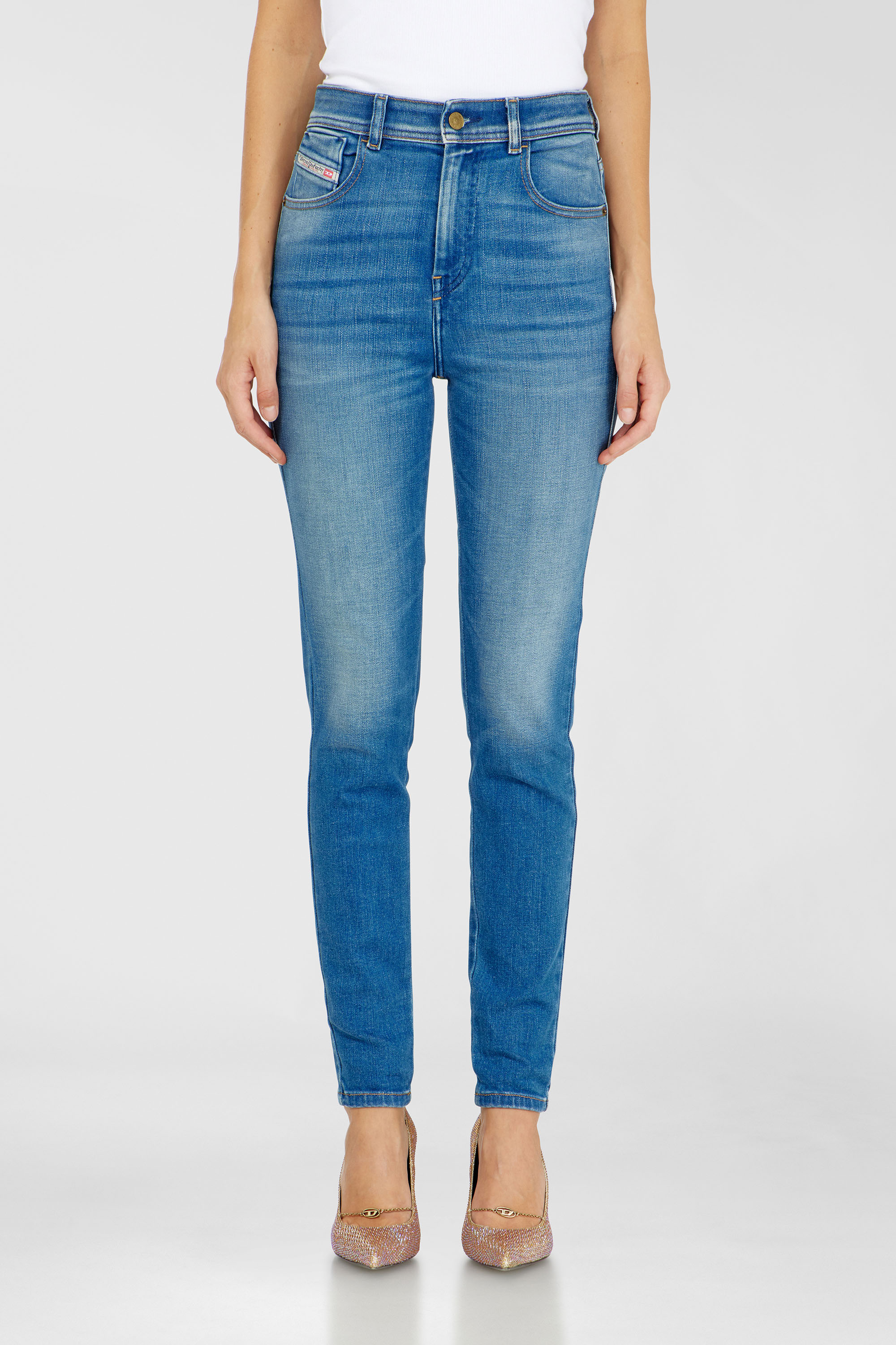 Diesel - Woman's Skinny Jeans 1984 Slandy-High 09Q79, Medium blue - 4