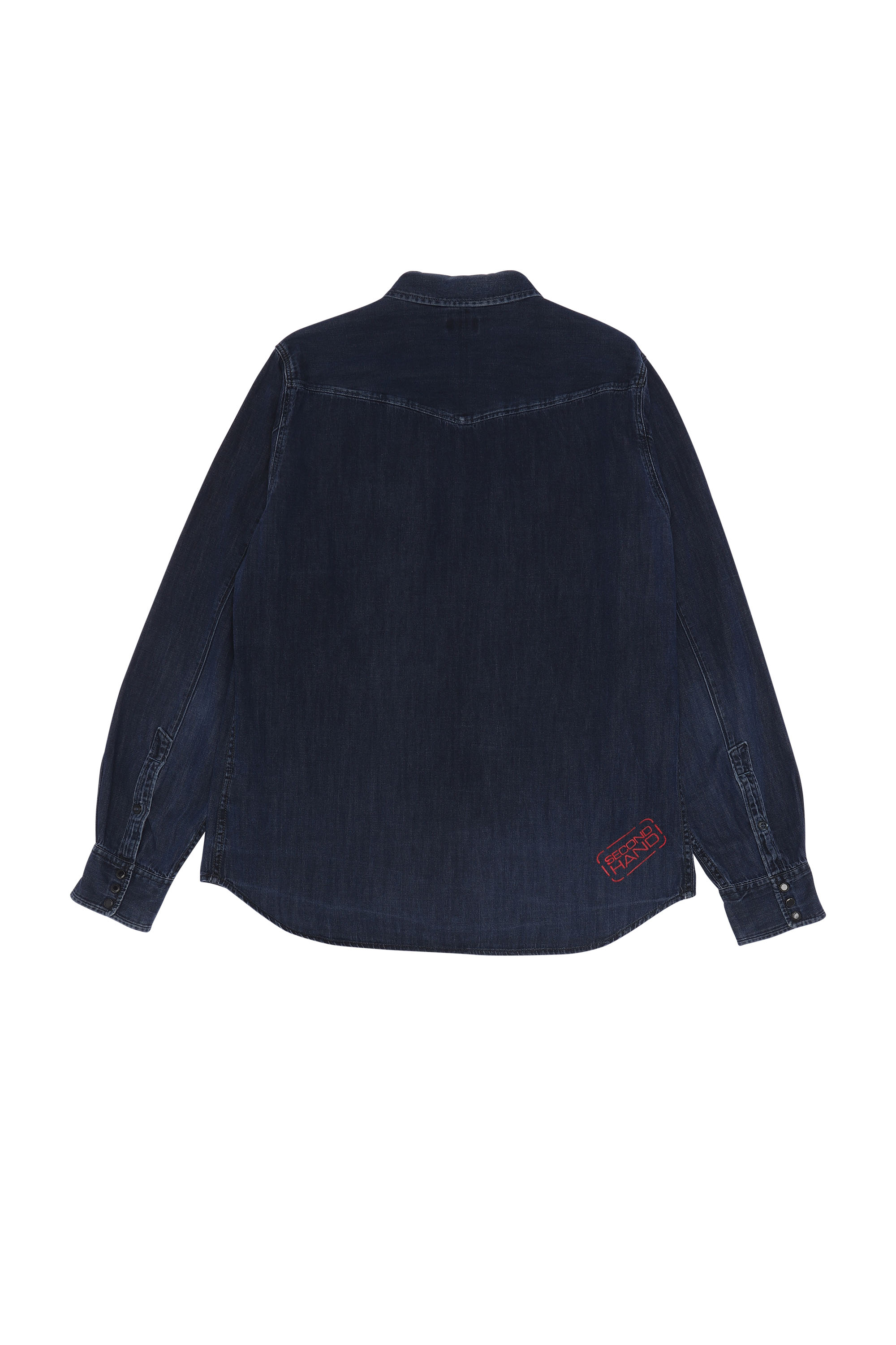 Diesel - D-BROOME, Man's Diesel Man - Denim Shirts in Dark Blue - 2