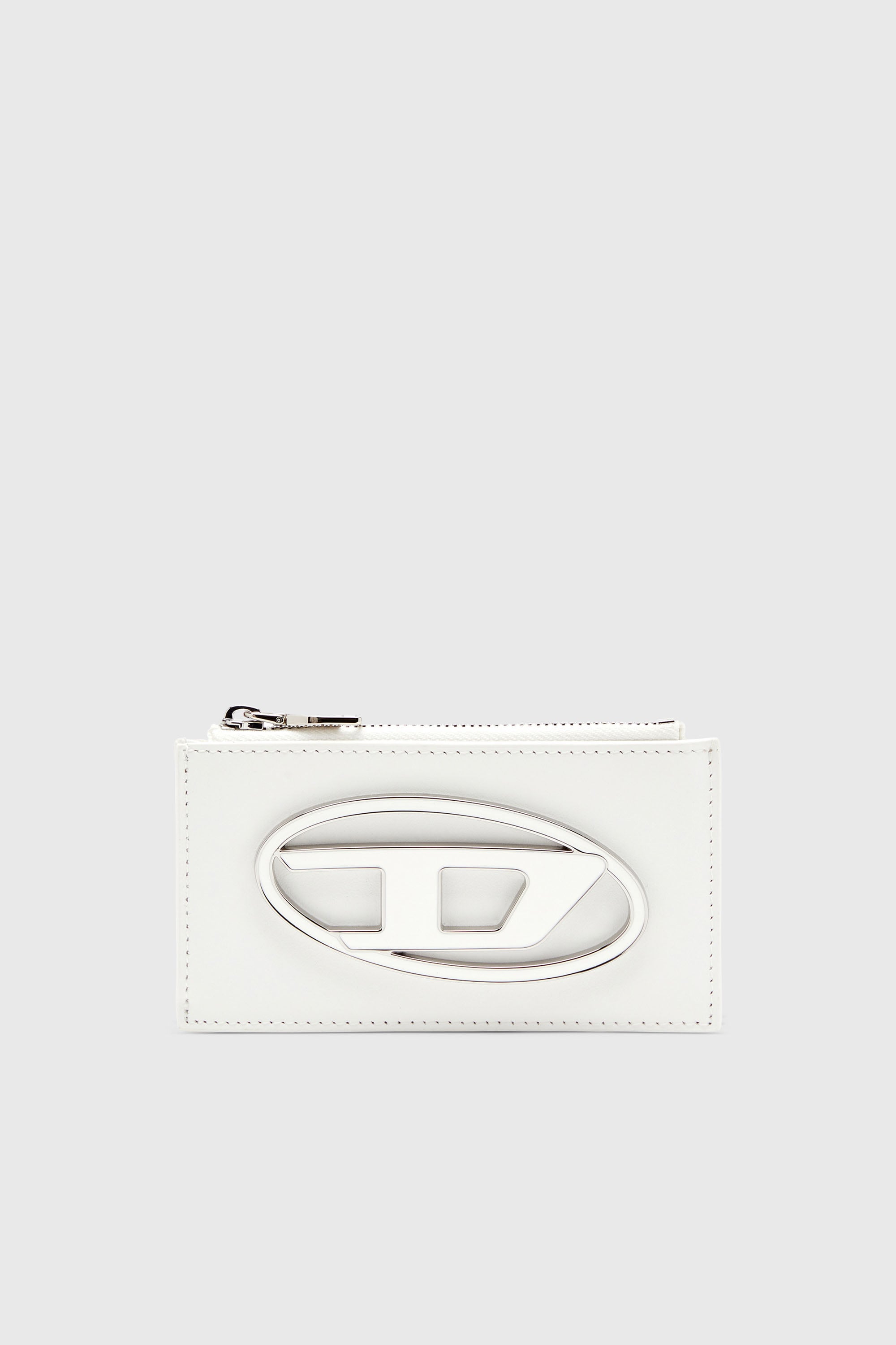 Diesel - 1DR CARD HOLDER III, Woman's Flat card holder in nappa leather in White - 1