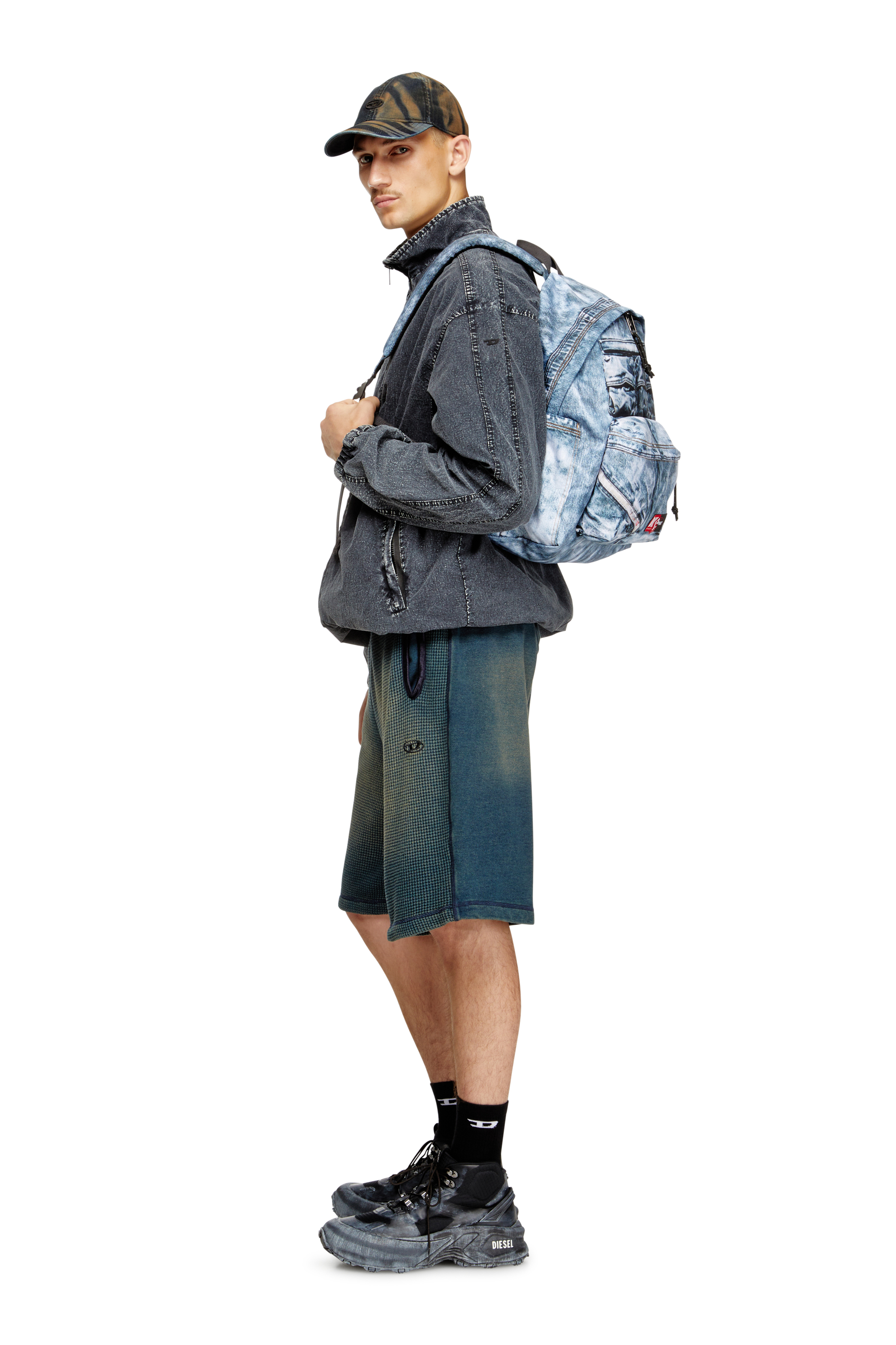 Diesel - DIESEL DAY PAK'R, Unisex's Backpack in trompe l'oeil denim in Blue - 6
