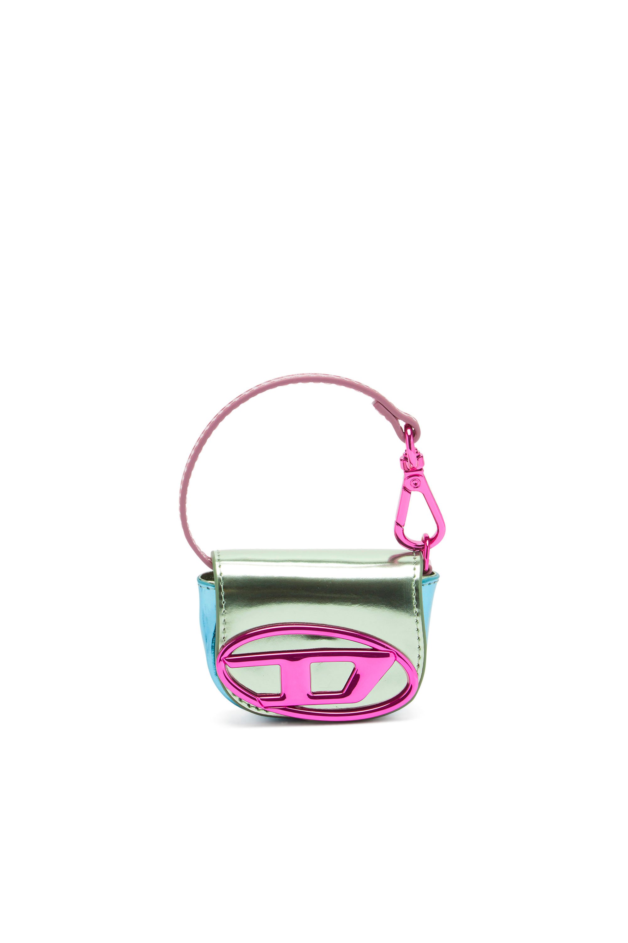 Diesel - 1DR XXS, Woman Iconic bag charm in mirror leather in Green - Image 2