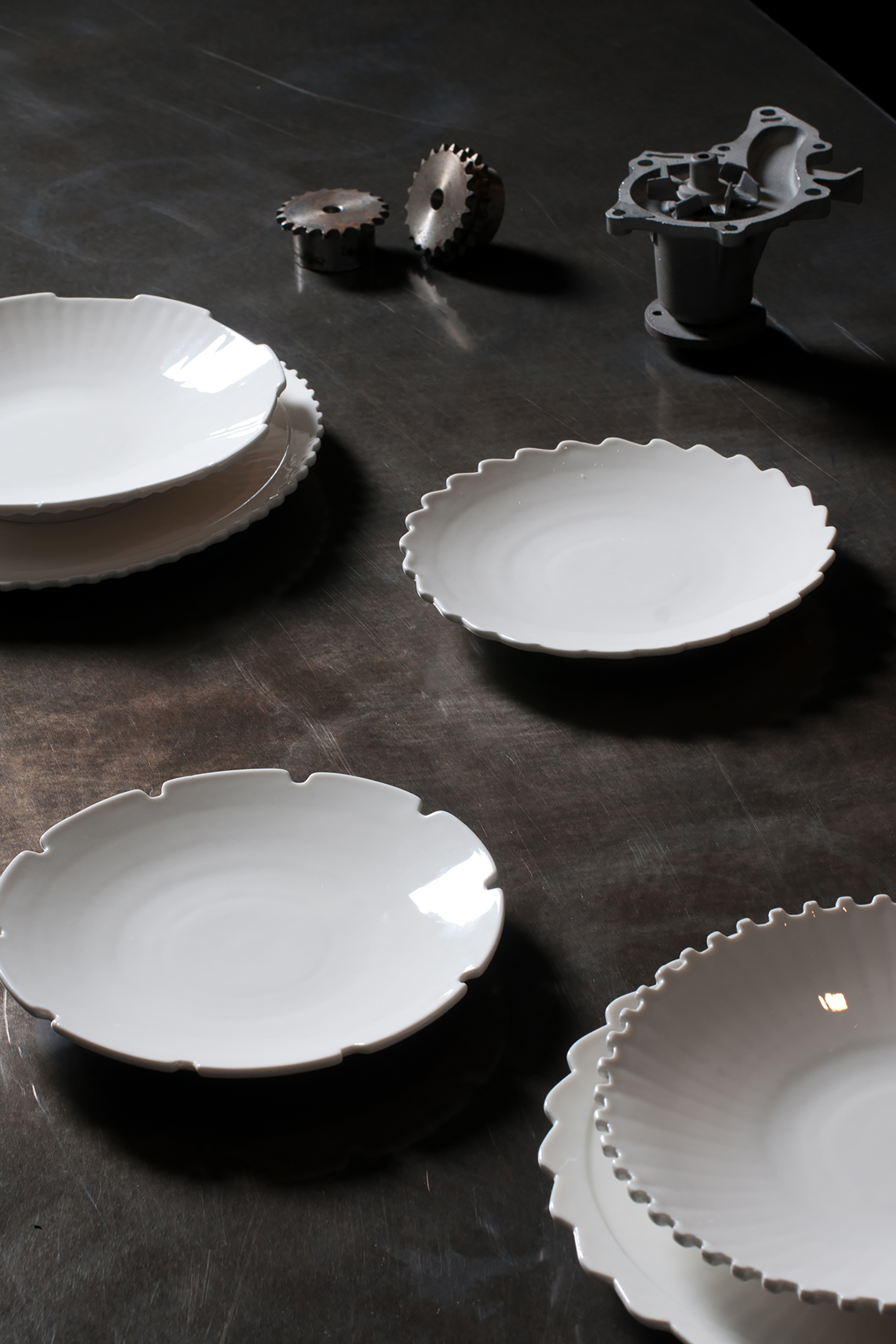 Diesel - 10988 MACHINE COLLEC, Unisex's Porcelain soup plate in White - 3