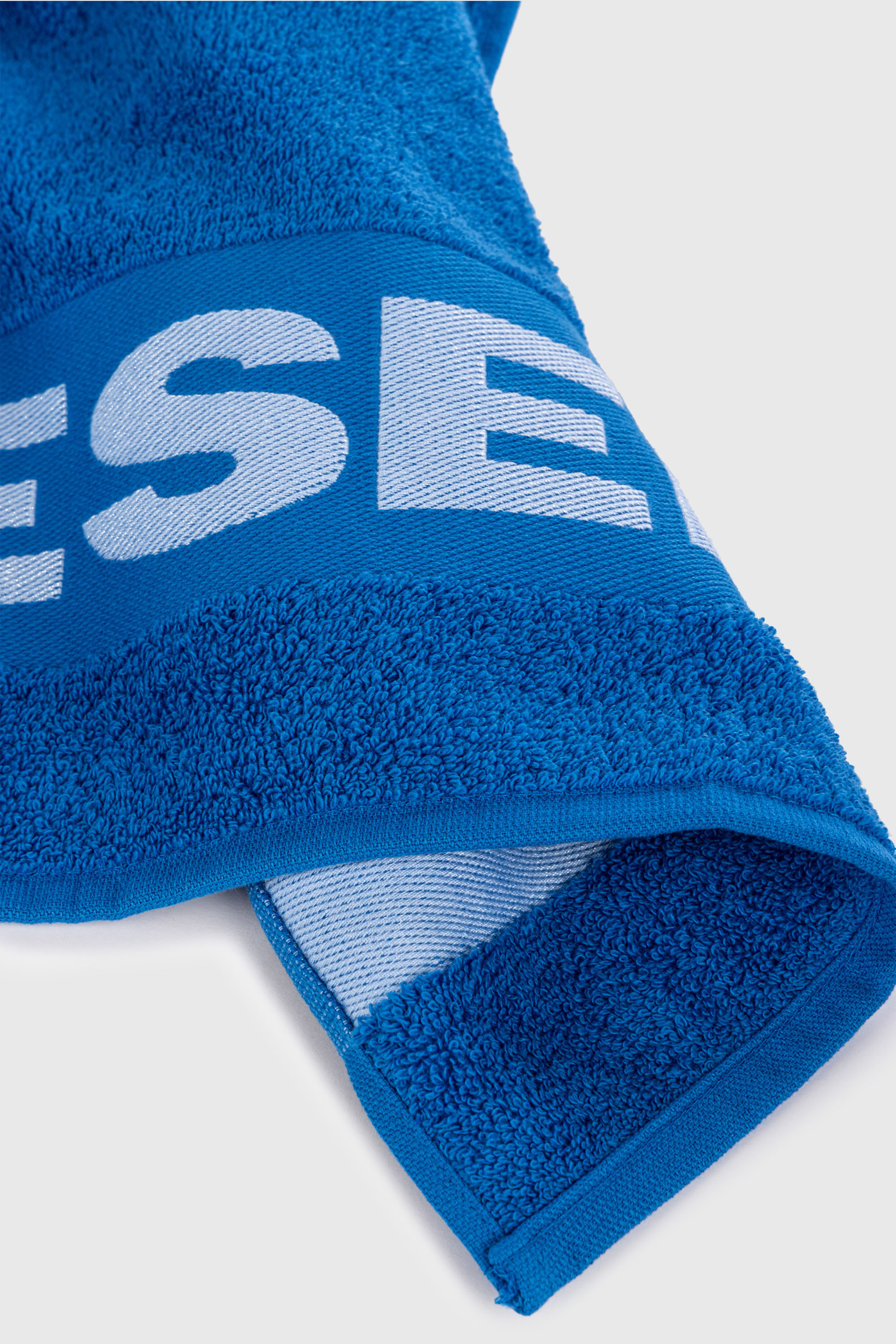 Diesel - 1015212 LOGO-COTTON TOWEL 100X180 BLUE, Unisex's Logo-Cotton Terry Towel in Blue - 3