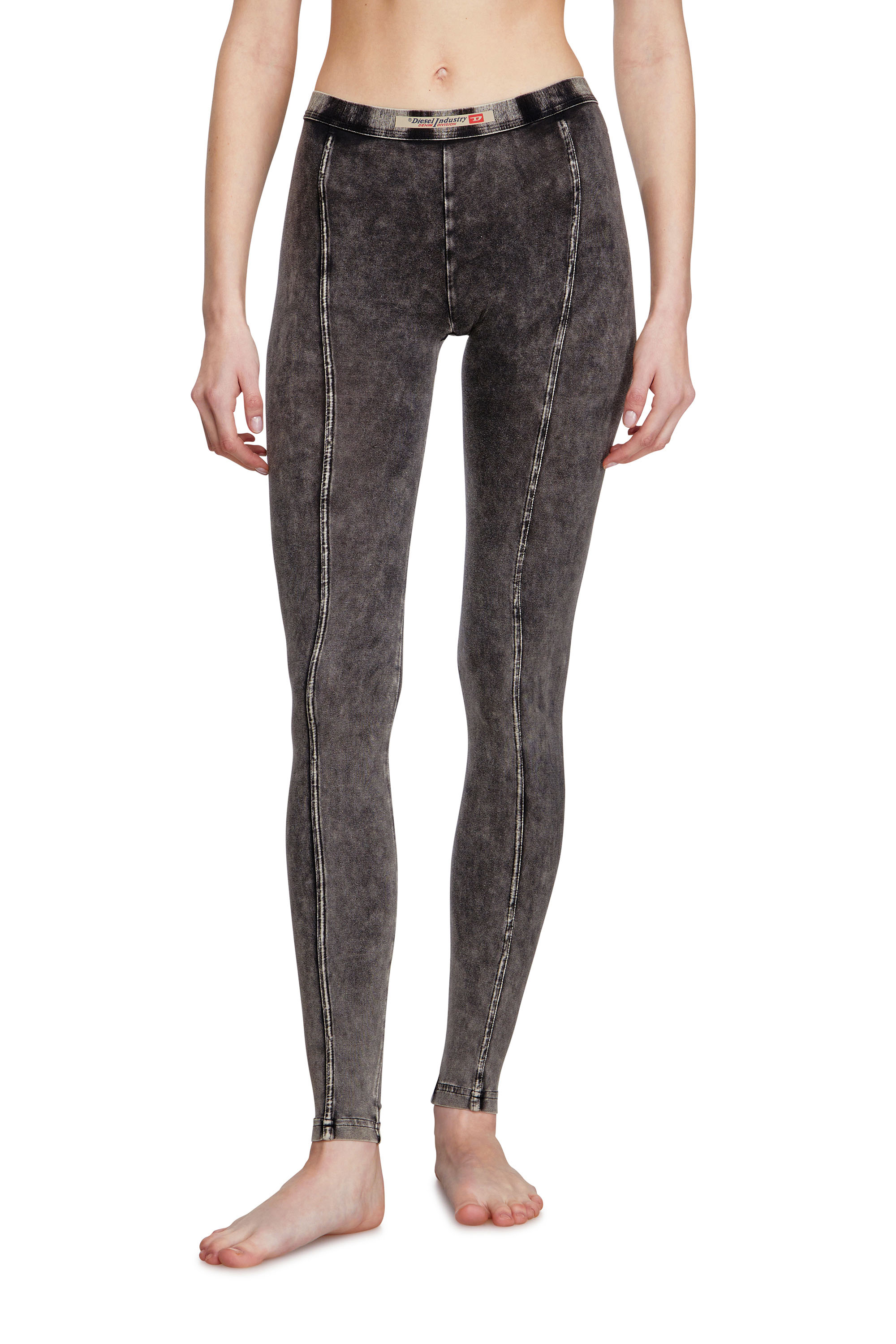 Diesel - ATHENA-DNM, Woman's Jeggings in denim-effect jersey in Black - 1
