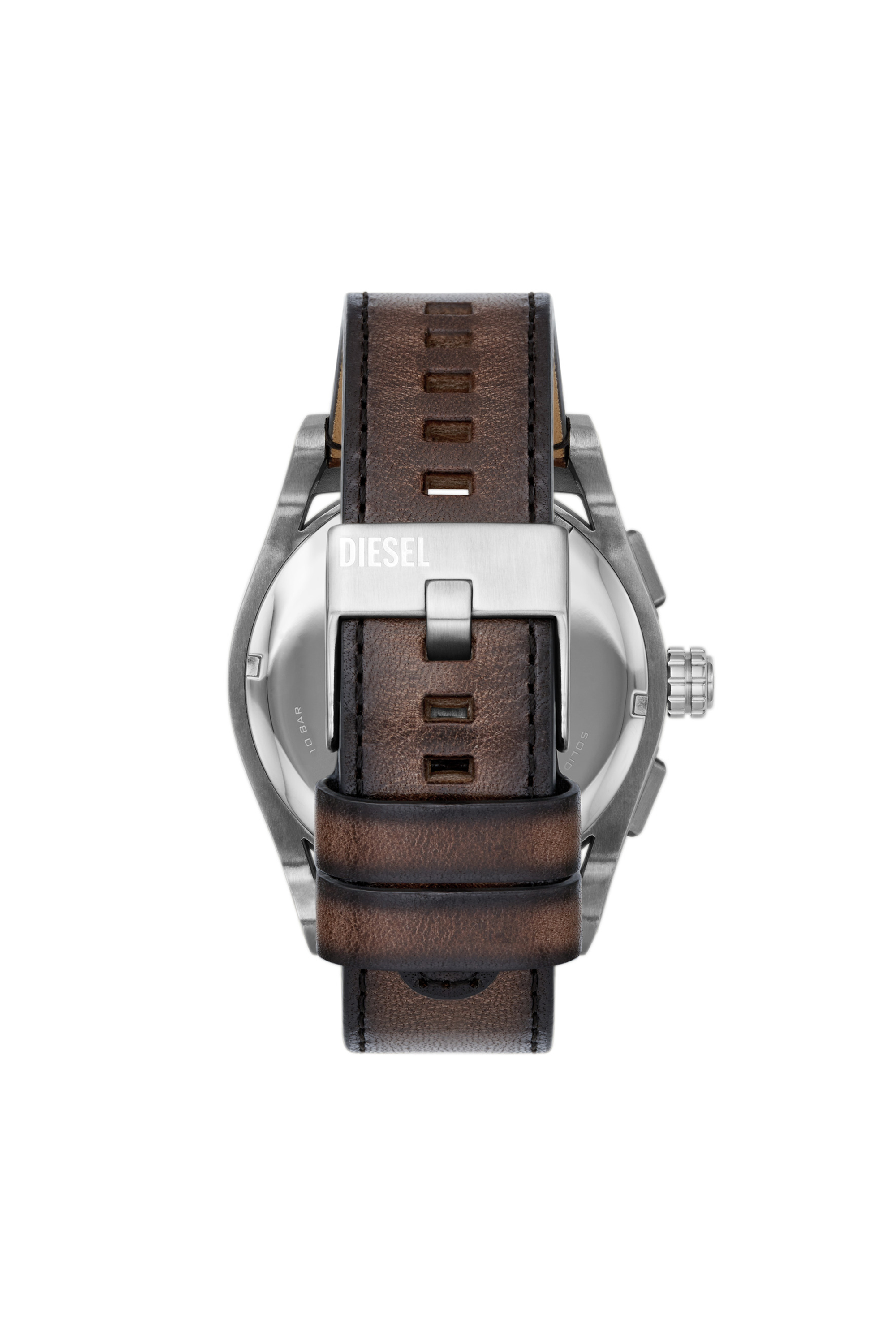 Diesel - DZ4611, Man's Timeframe Chronograph Brown Leather Watch in Brown - 2