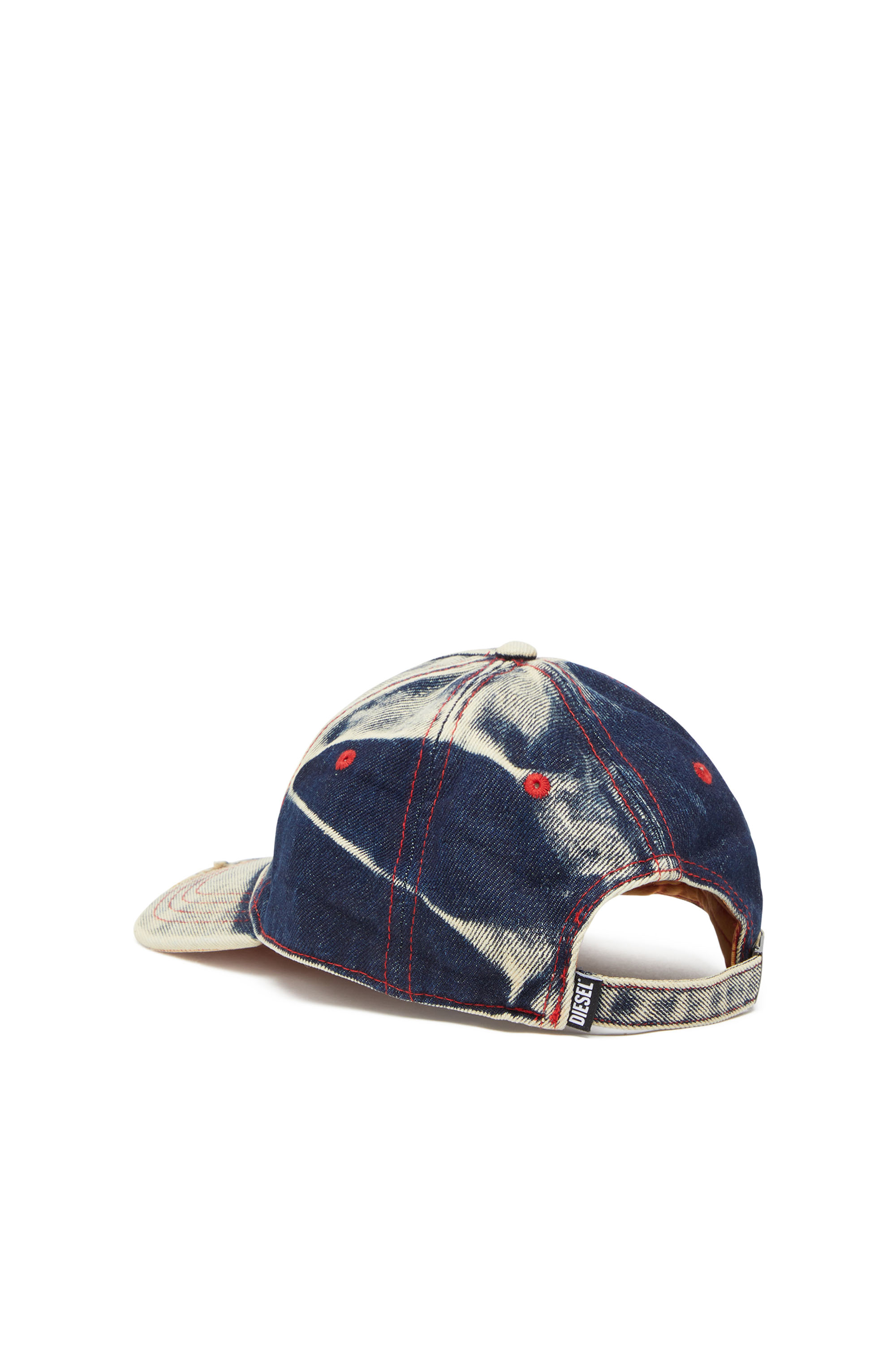 Diesel - C-SEYMON, Unisex's Baseball cap in treated denim in Blue/White - 3