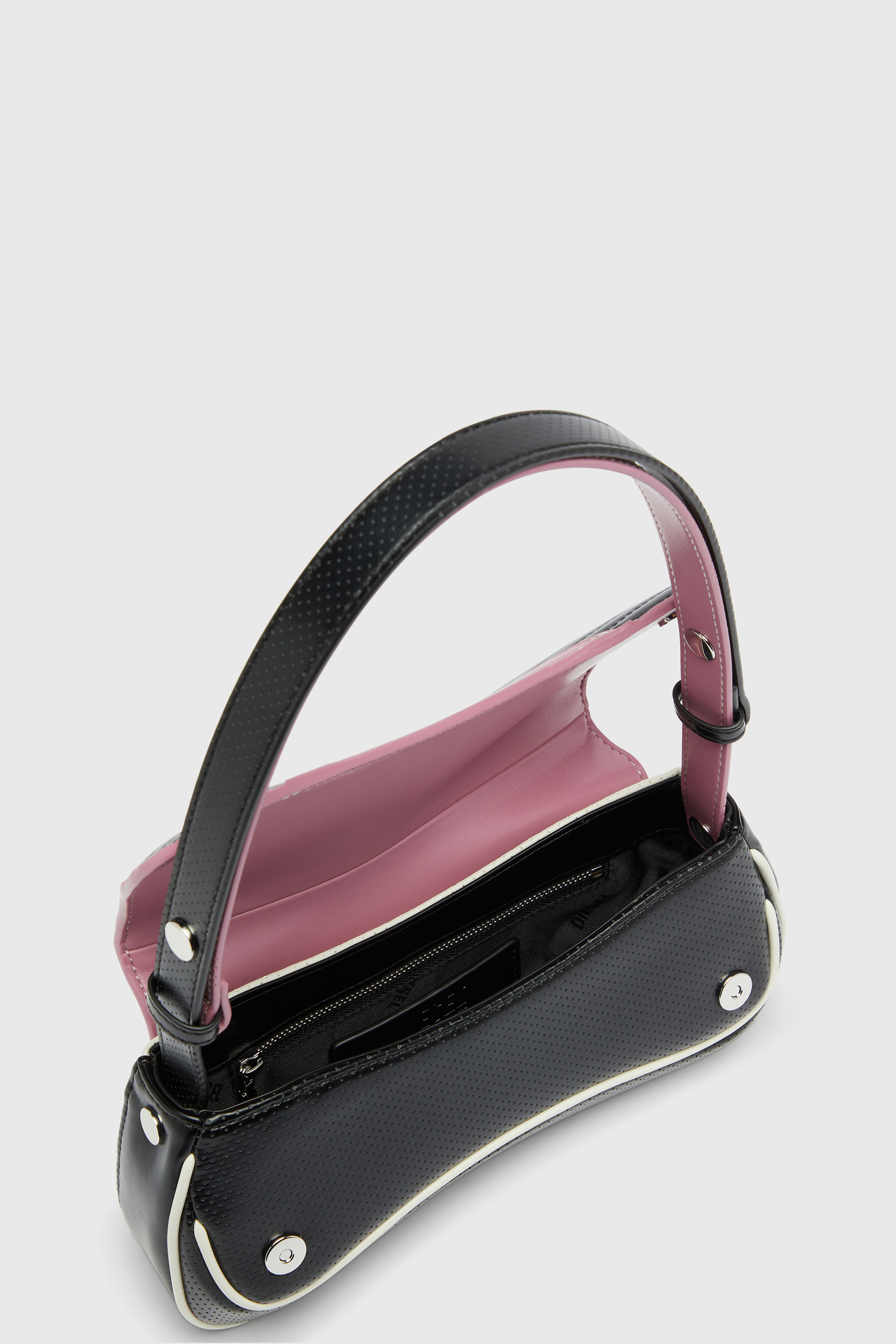 Diesel - PLAY CLUTCH, Woman's Play - Clutch with colour-block design in Black/Pink - 3