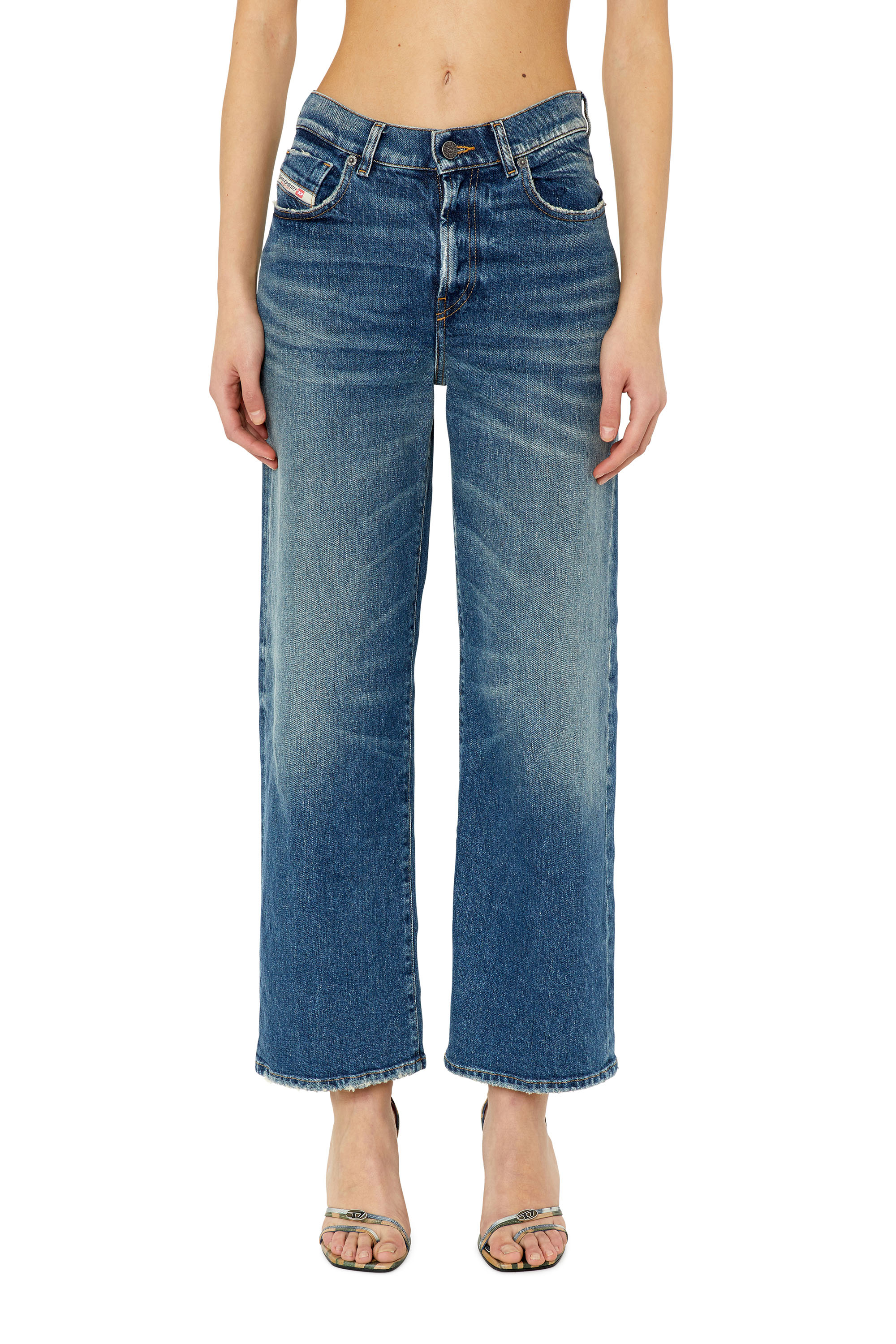 Diesel - 2000 Widee 007L1 Bootcut and Flare Jeans, Medium blue - Image 1