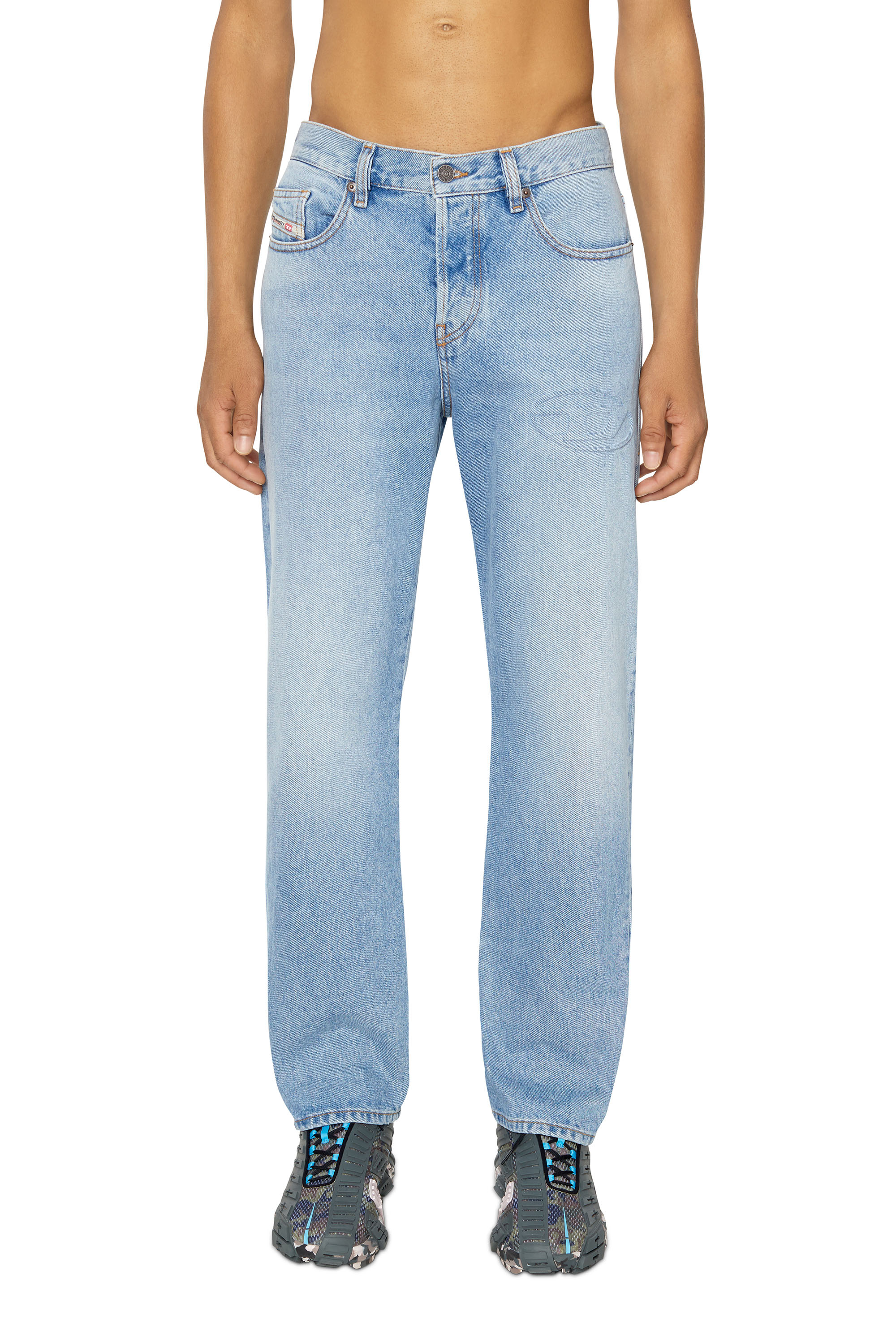 Diesel - 2020 D-Viker 007G6 Straight Jeans, Light Blue - Image 1