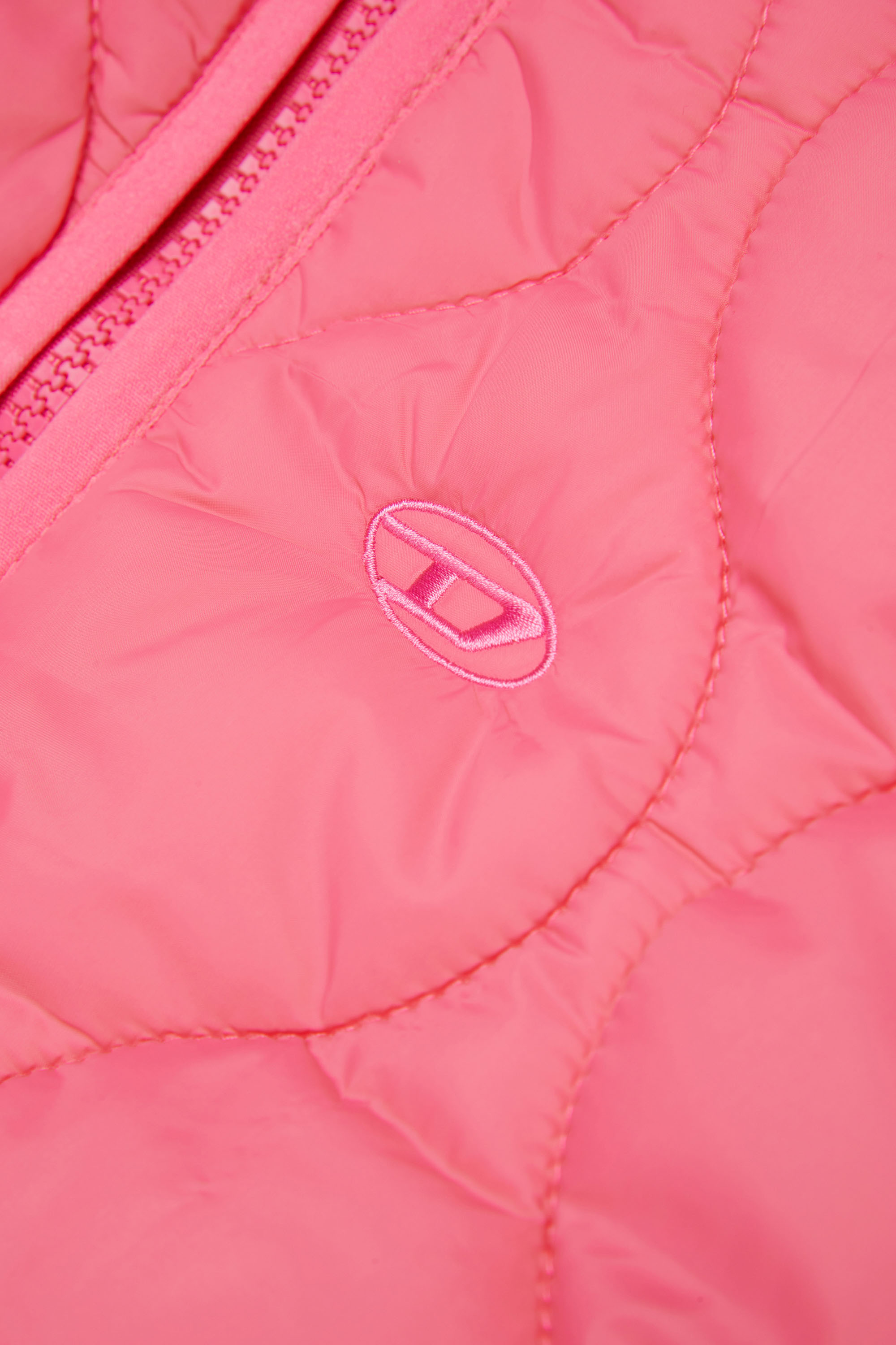 Diesel - JPOP, Woman's Liner jacket in quilted nylon in Pink - 4