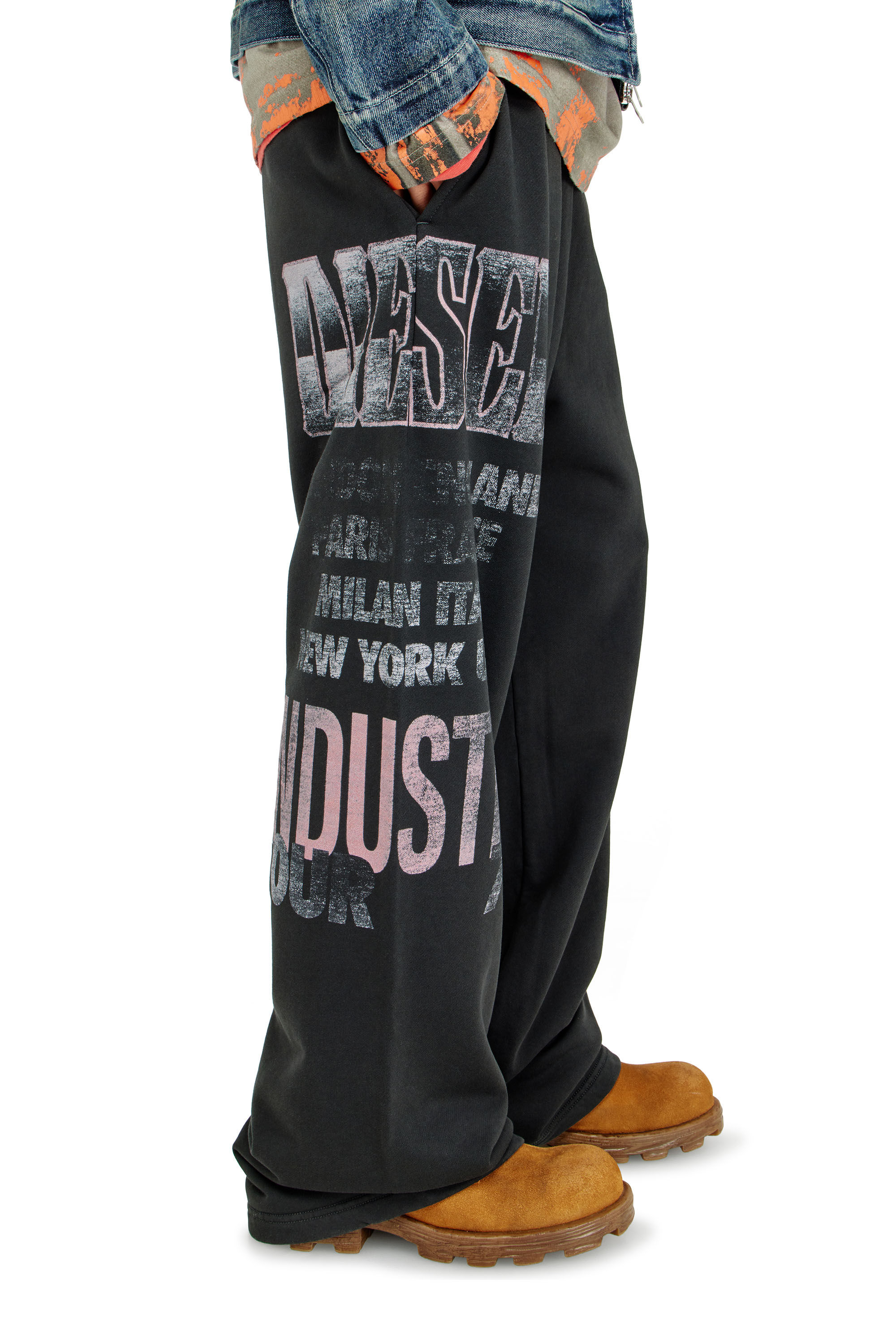 Diesel - P-ILL, Man's Sweatpants with concert graphics in null - 4