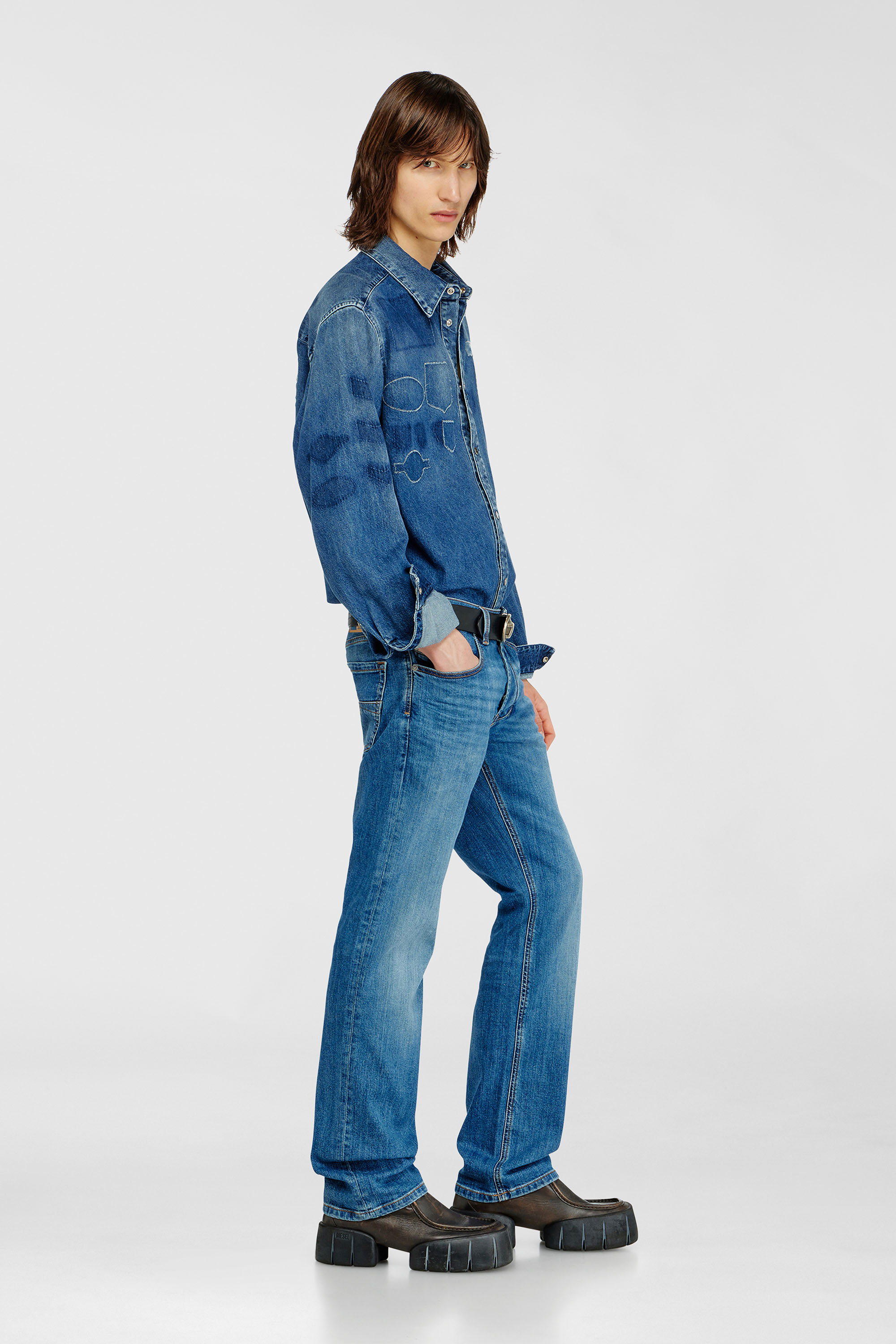 Diesel - Man's Regular Jeans 1985 Larkee 0KIAL, Light Blue - 2