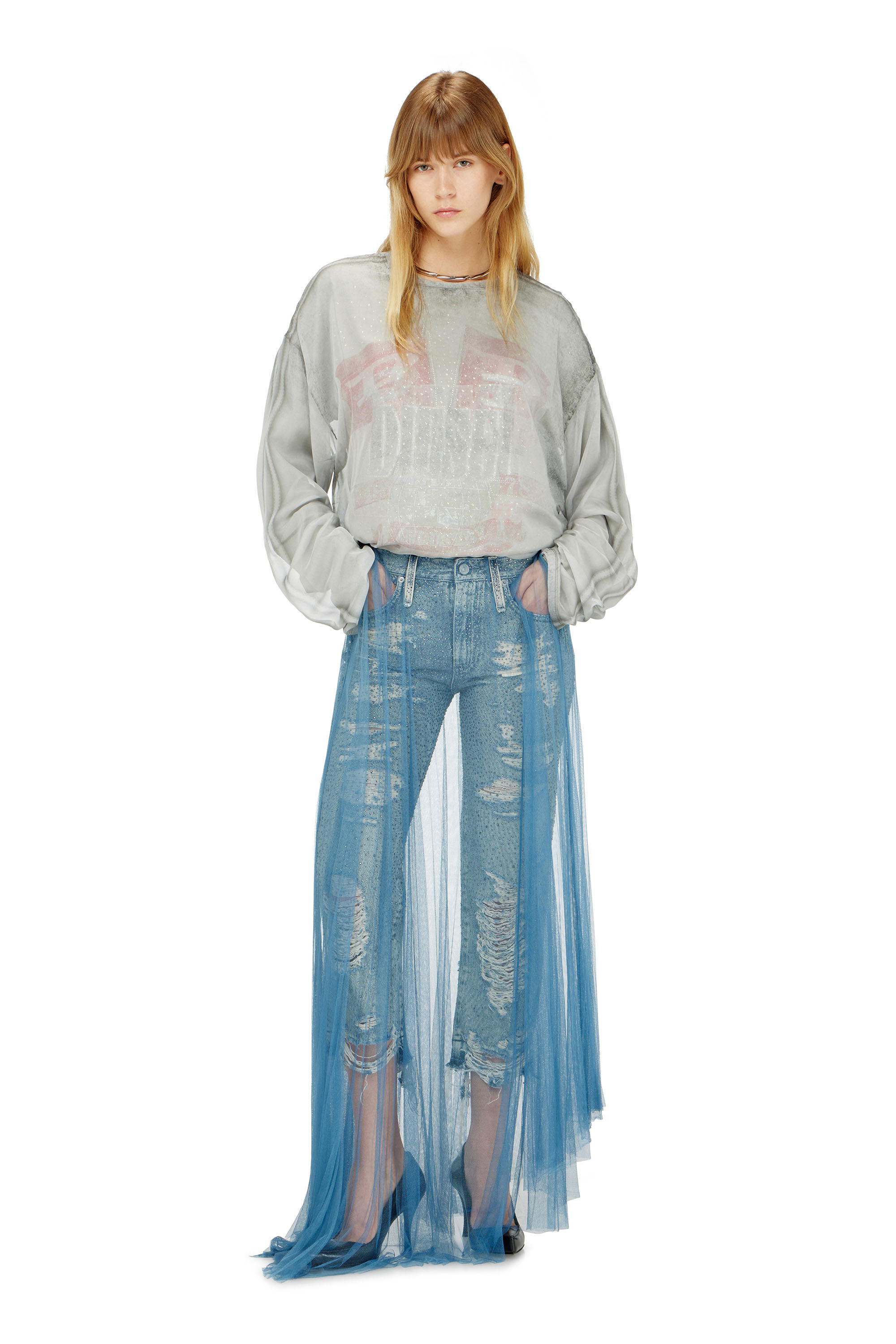 Diesel - Woman's Regular Jeans D-Aisi 0DBER, Medium blue - 1