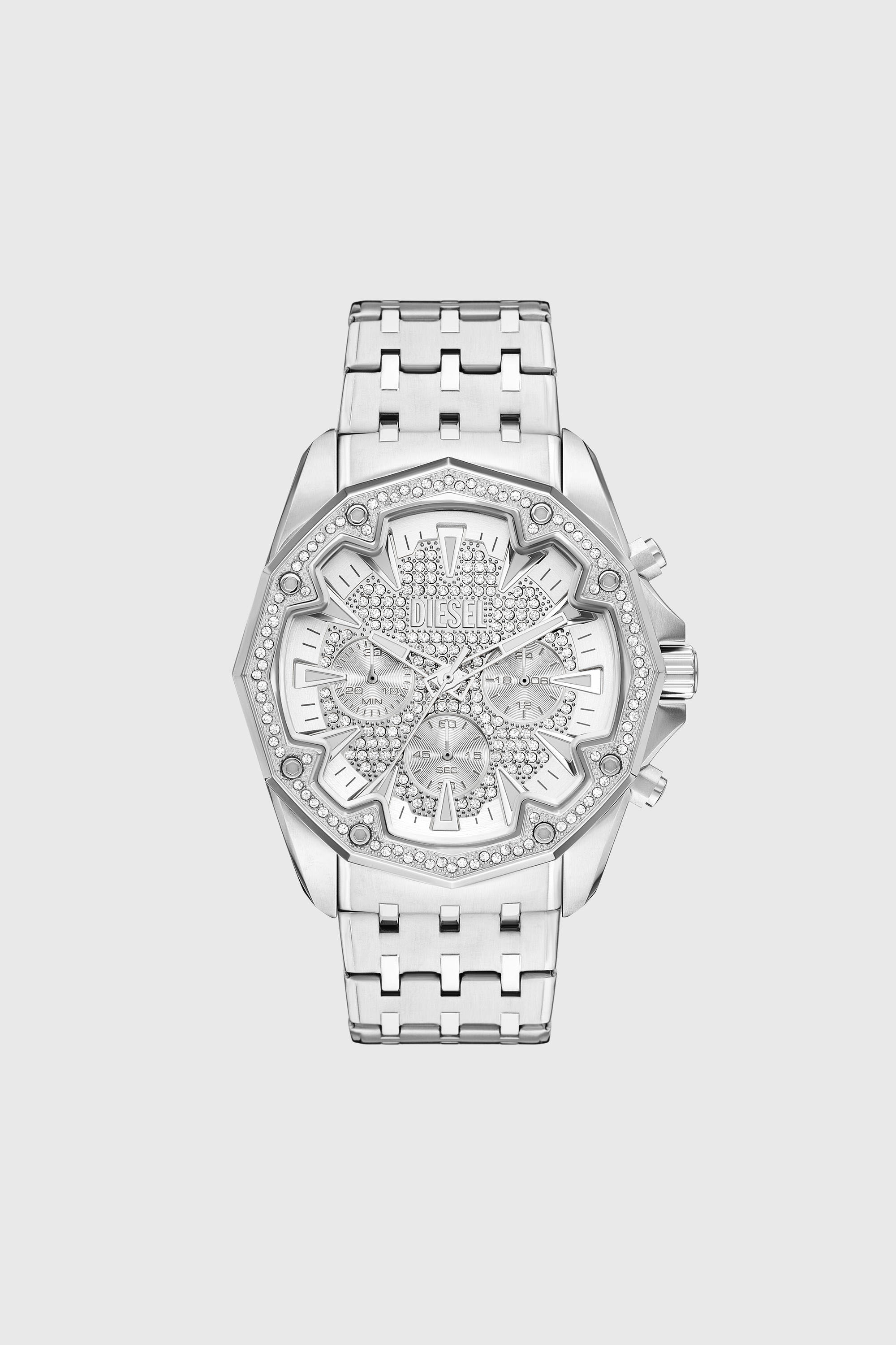 Stinger pav&eacute; stainless steel watch