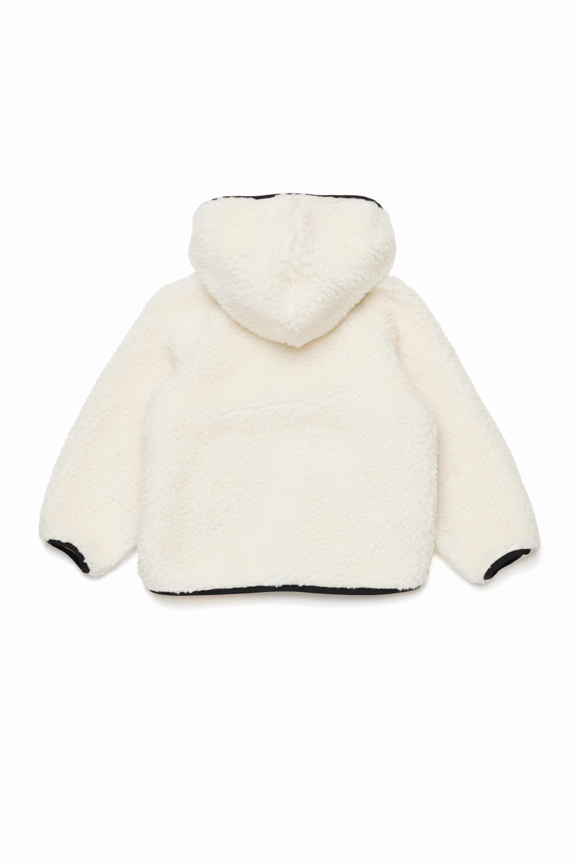 Diesel - JPOLAB, Unisex Hooded teddy jacket with Oval D patch in White - Image 2