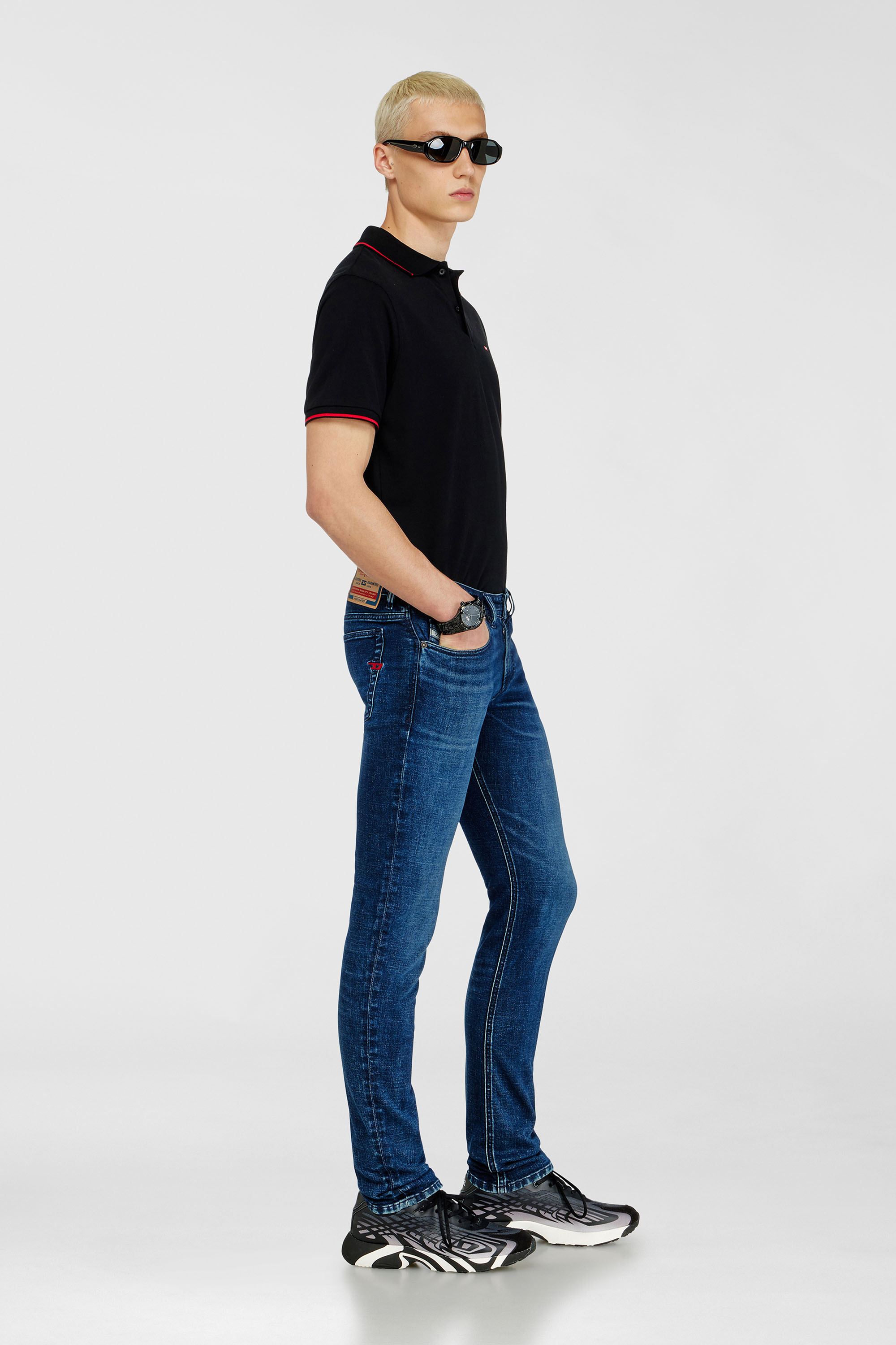 Diesel - Man's Skinny Jeans 1979 Sleenker 0KBBD, Dark Blue - 2