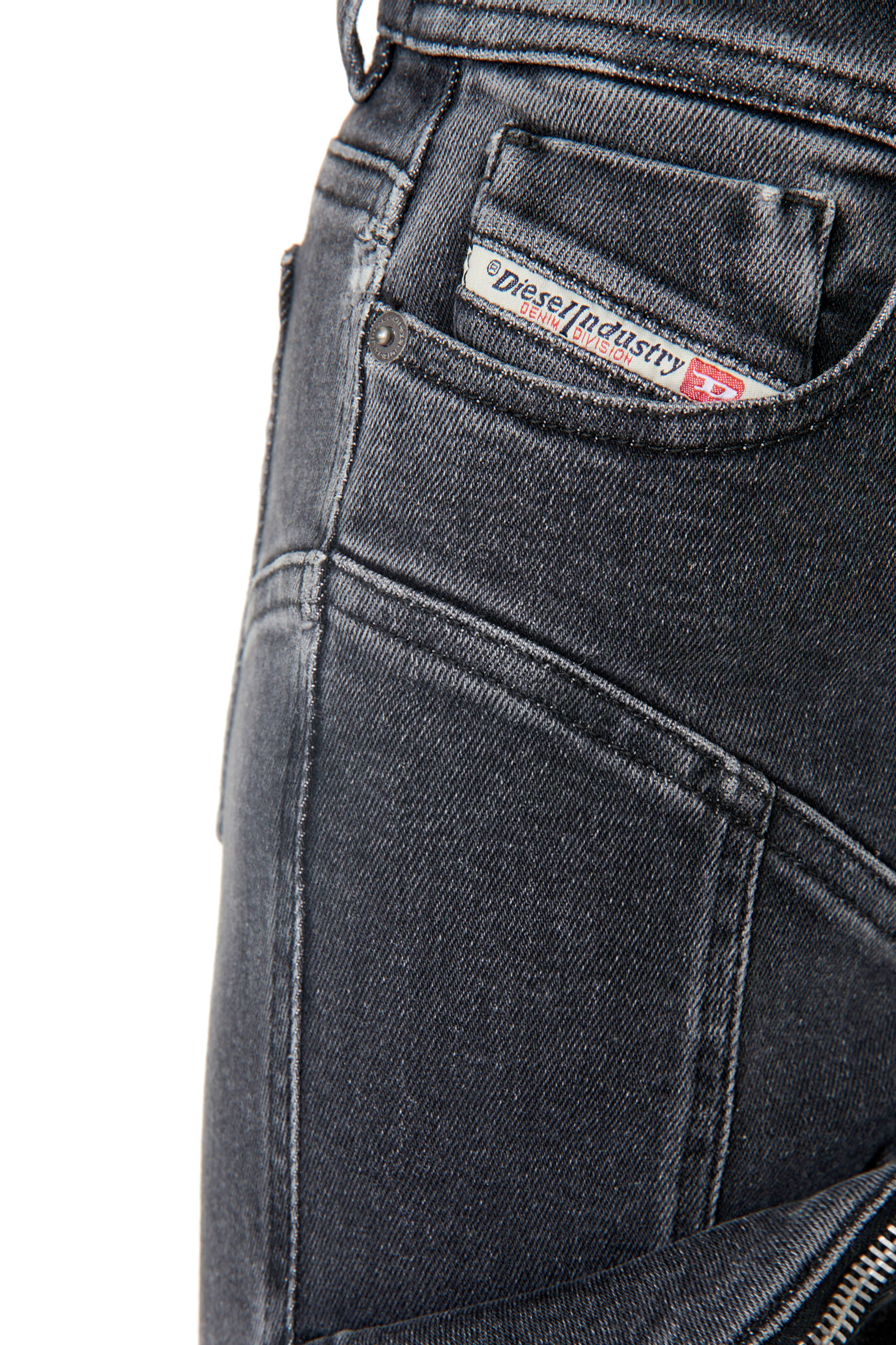Diesel - Super skinny Jeans 1984 Slandy-High 09F27, Black/Dark grey - Image 3