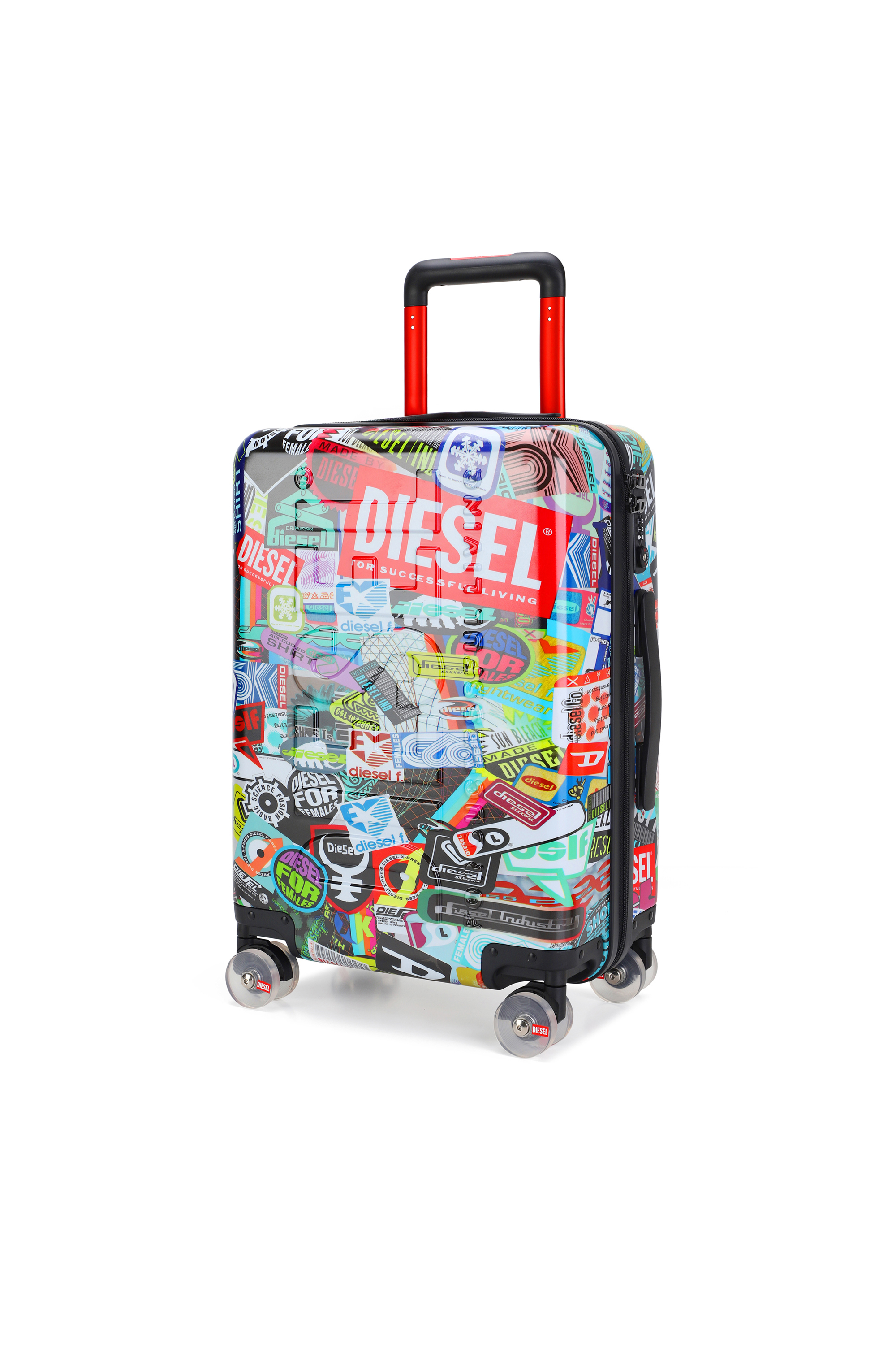 Diesel - DIESEL PC PRINTED TROLLEY-STICKERS- DSL0, Unisex's Sticker style suitcase size S in Multicolor - 6
