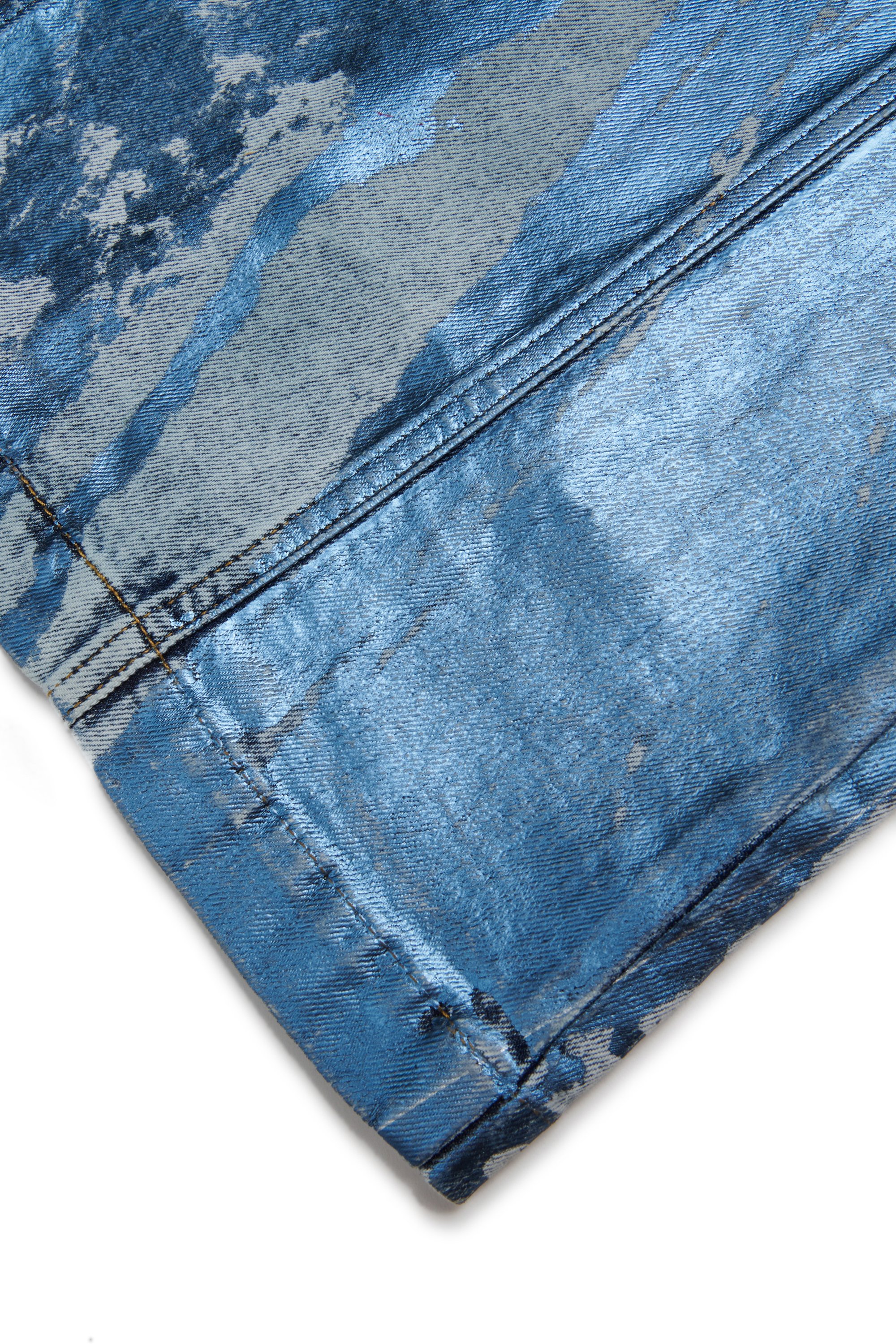 Diesel - DUMPYX, Woman's Denim dress with a marbled effect in Light Blue - 4
