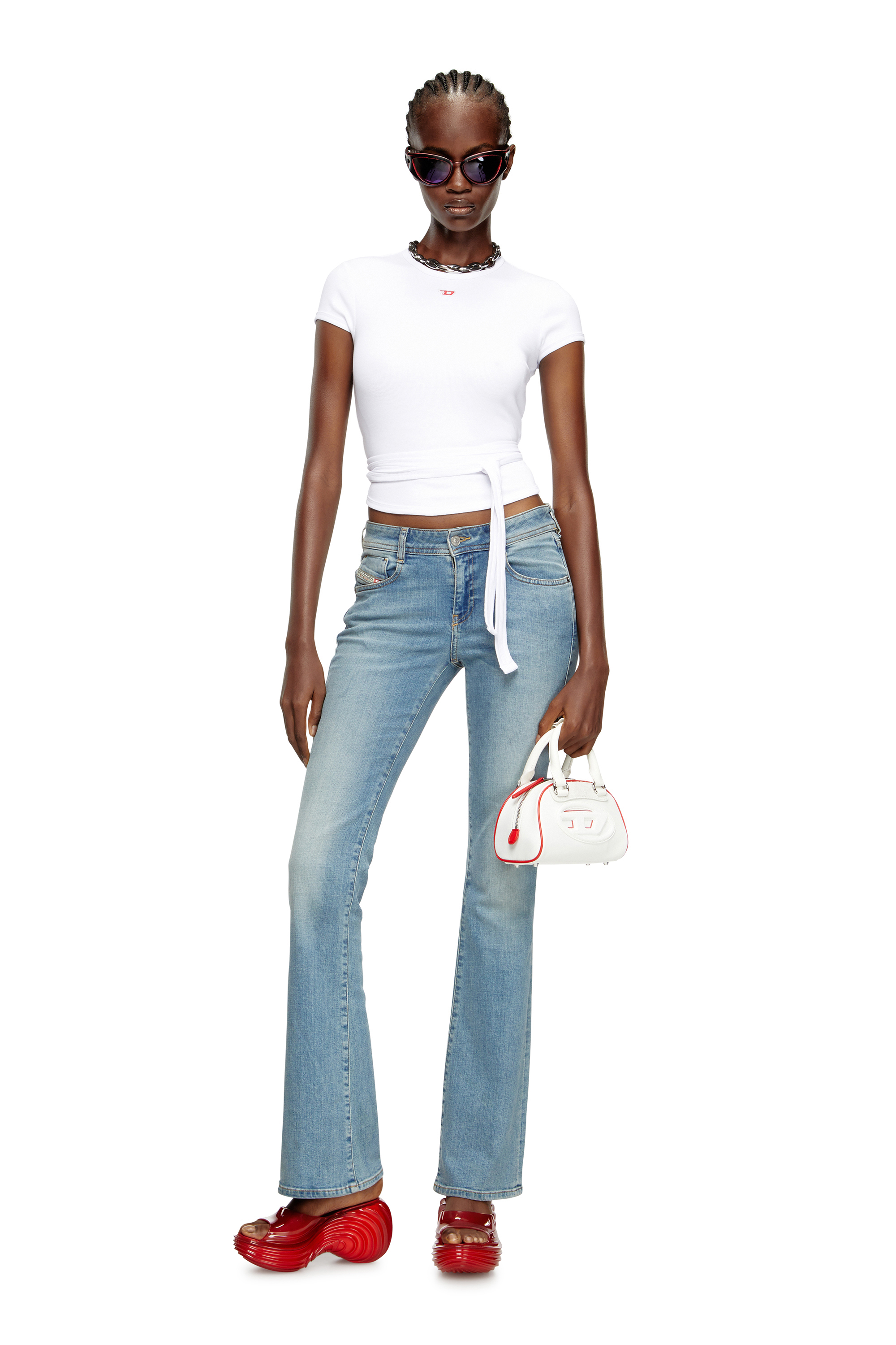 Diesel - MELISSA QUANTUM PLATFORM, Woman's Platform mule in Melflex® in Red - 7