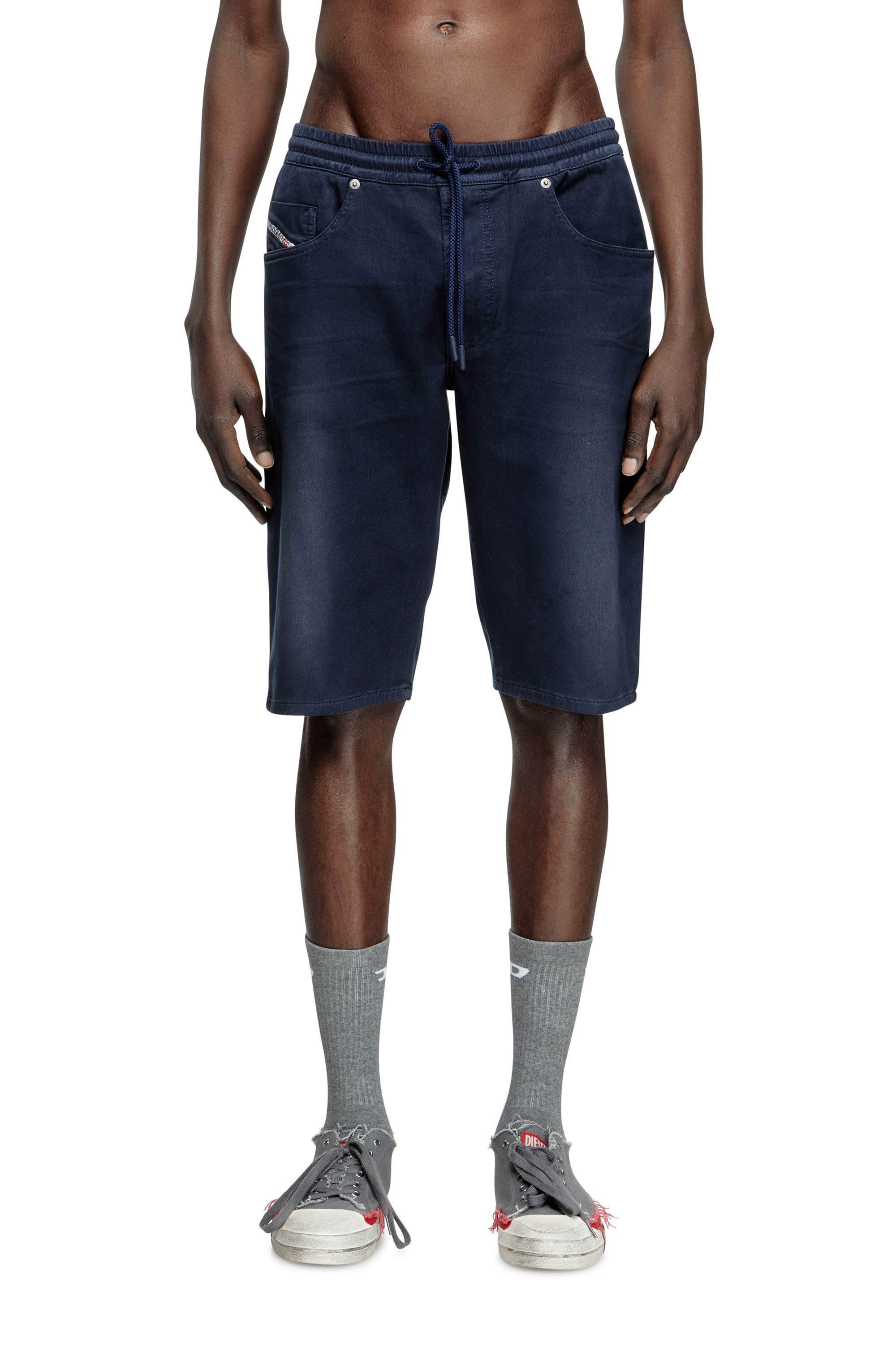 2033 D-KROOLEY-SHORT JOGG, Dark Blue Diesel - 2033 D-KROOLEY-SHORT JOGG, Man's Chino shorts in JoggJeans in Dark Blue - 3