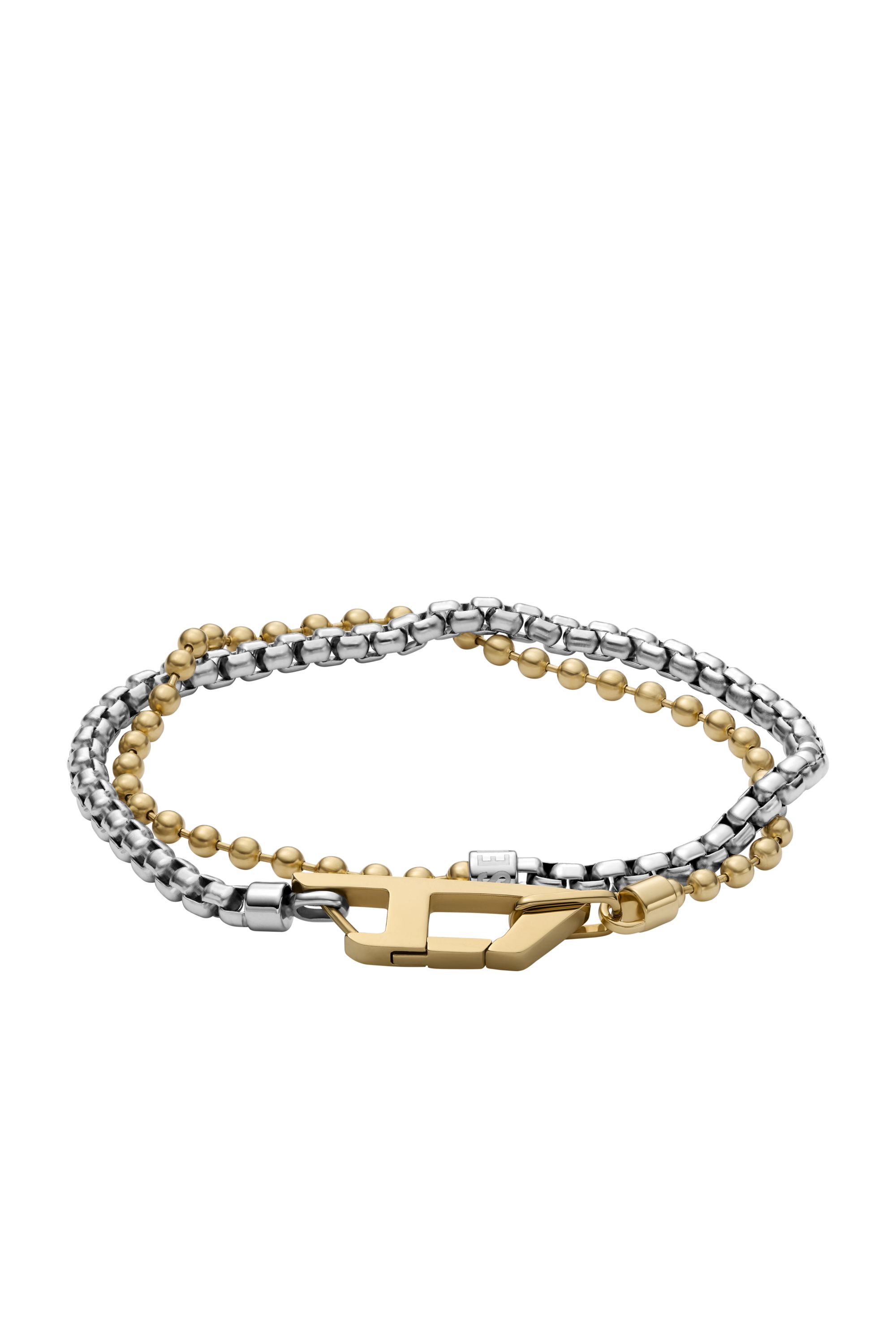 Diesel - DX1570931 JEWEL, Unisex's Two-Tone Stainless Steel Chain Bracelet in Silver/Gold - 1