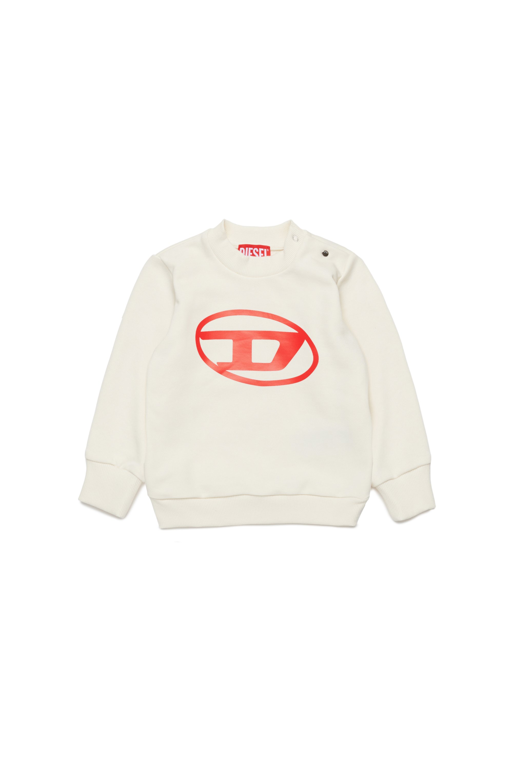 Diesel - SCERB, Unisex Sweatshirt with Oval D print in White - Image 1