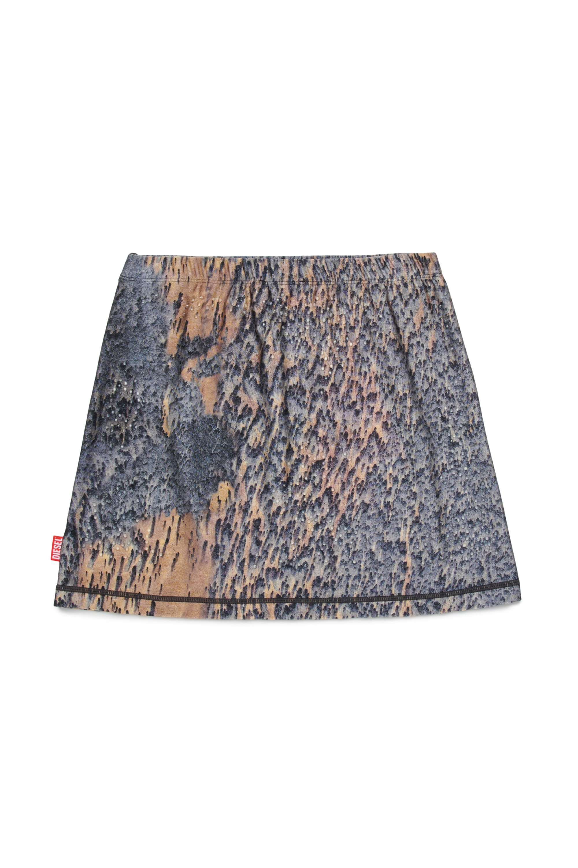 Diesel - GAELA, Woman's Nylon skirt with graphic print in Blue/Brown - 1