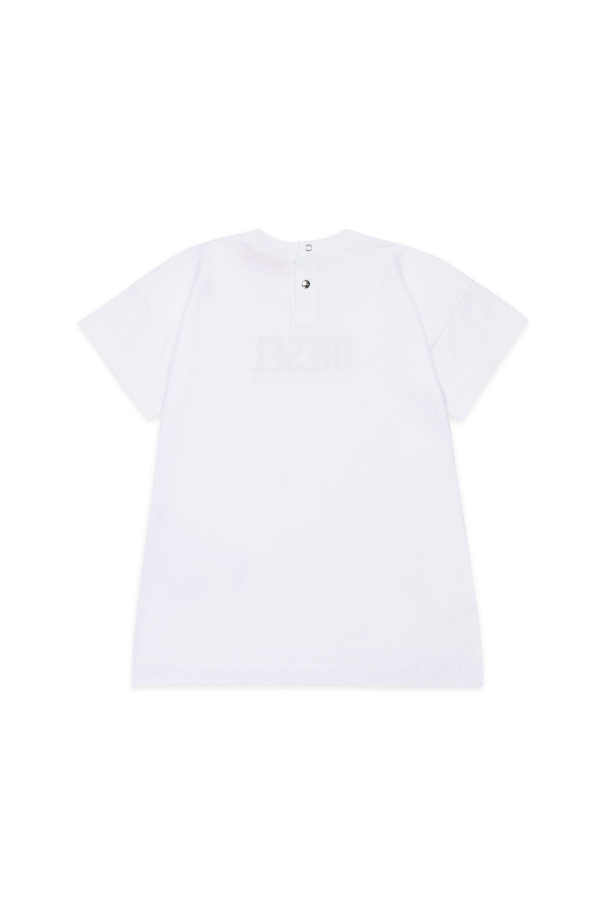 Diesel - MCUZIB, Woman's Cotton T-shirt with logo print in White - 2