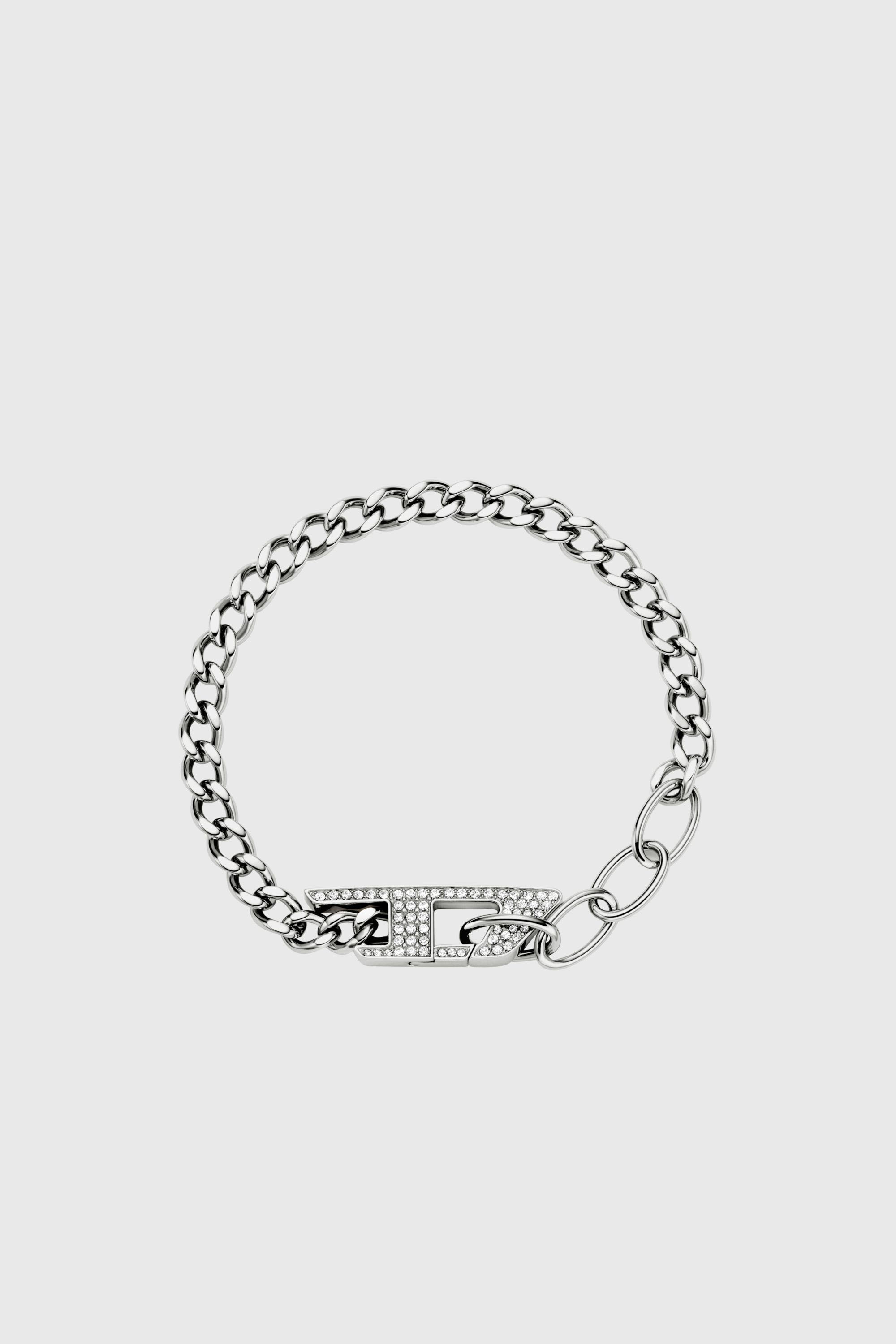 Diesel - DX1627040 JEWELLERY, Unisex's Stainless steel glitz chain bracelet in Silver - 1
