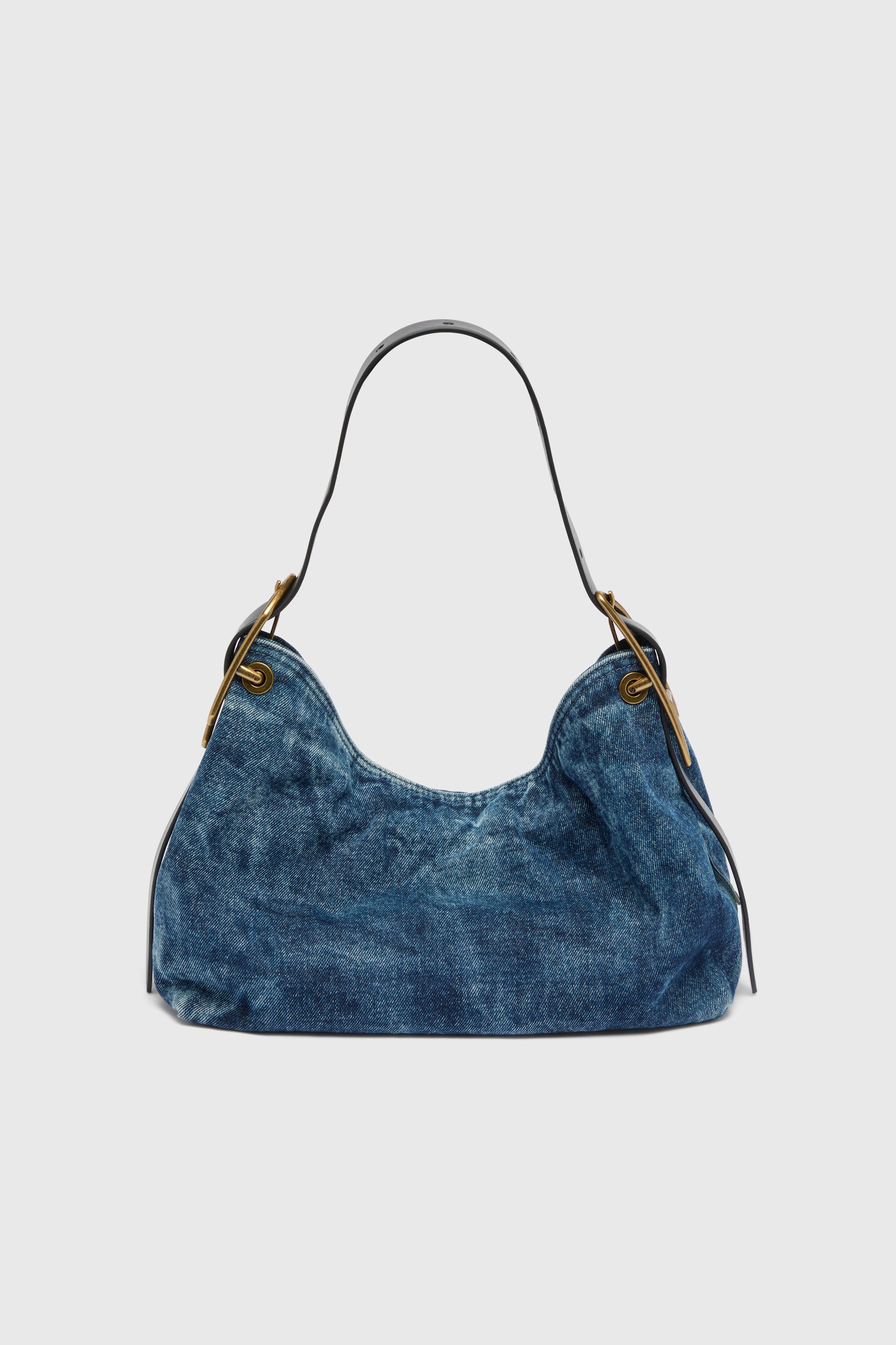 Diesel - D-LINE HOBO S, Woman's D-Line-Denim shoulder bag in Medium blue - 3