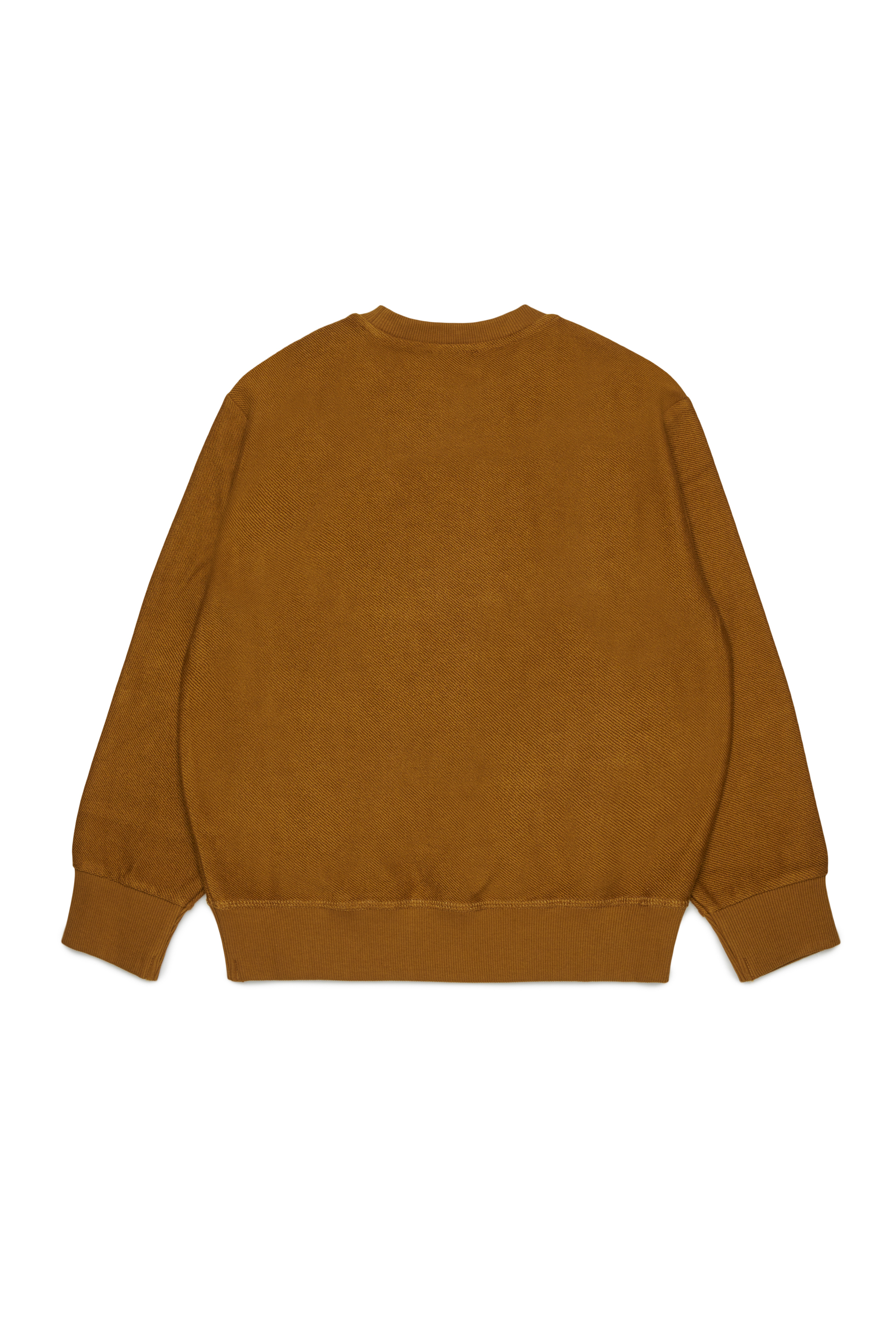 Diesel - SFRIT OVER, Man's Sweatshirt with streaks and Oval D logo in Brown - 2
