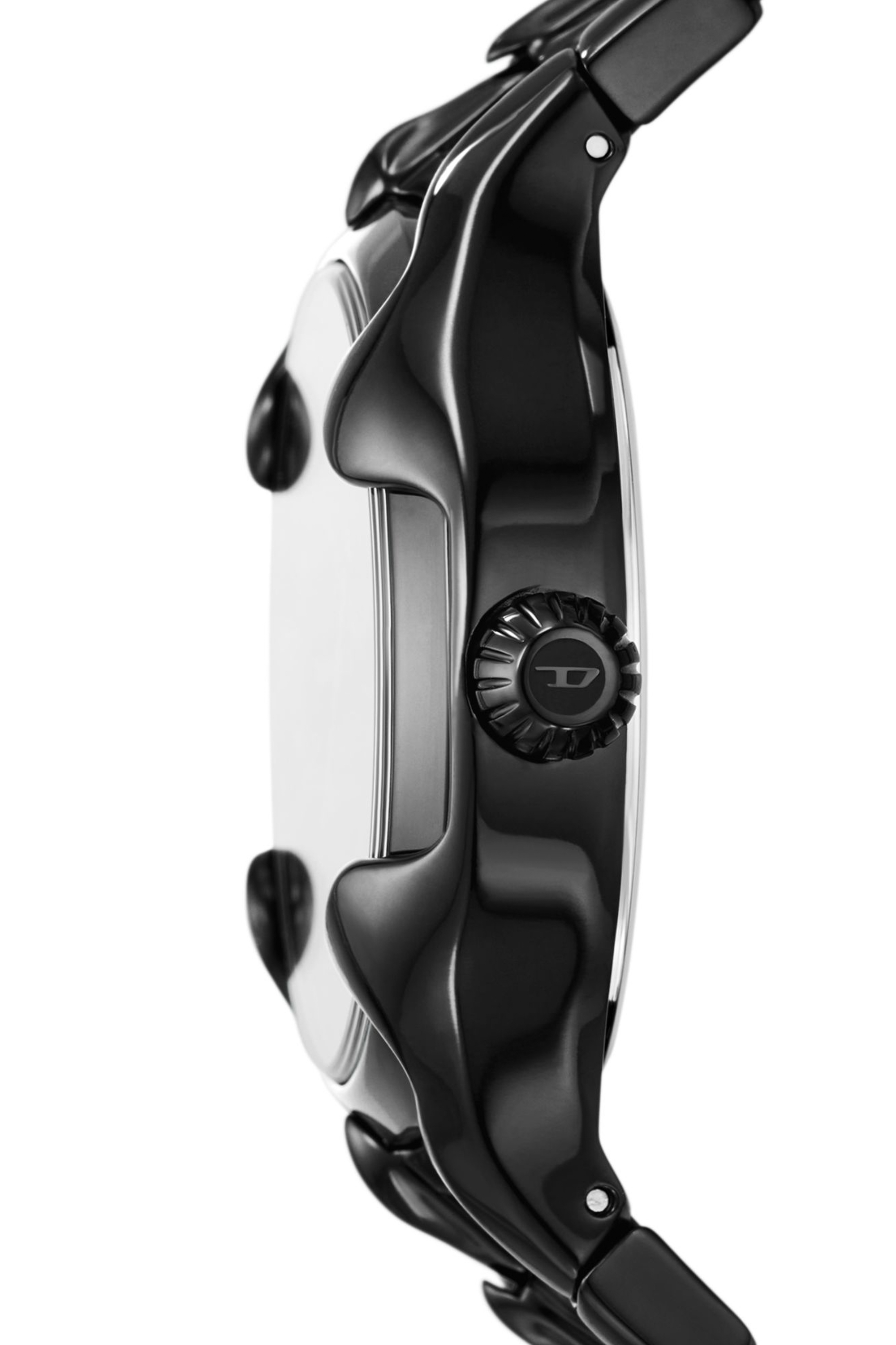 Diesel - DZ2198, Man Vert three-hand date black stainless steel watch in Black - Image 4