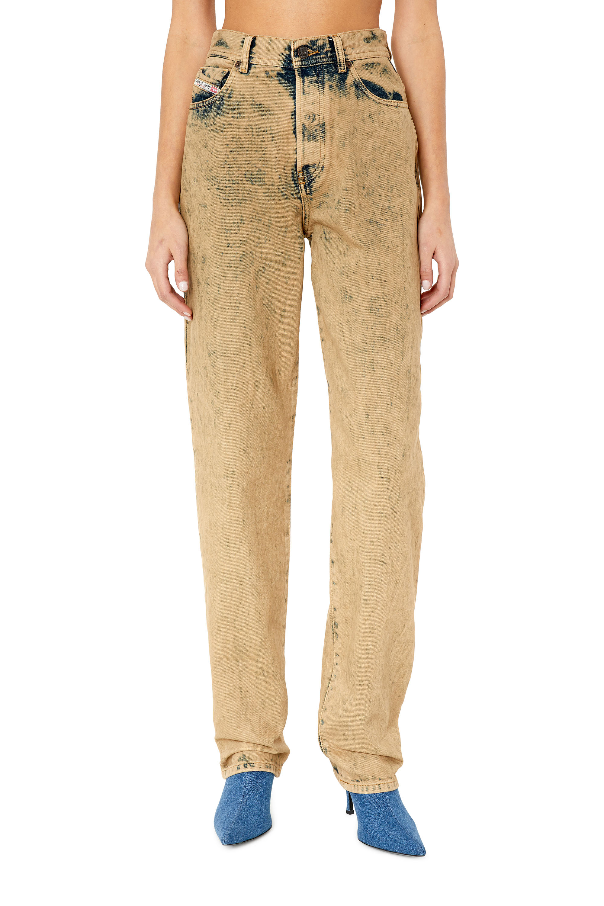 Diesel - 1956 D-Tulip 09F22 Straight Jeans, Light Brown - Image 1
