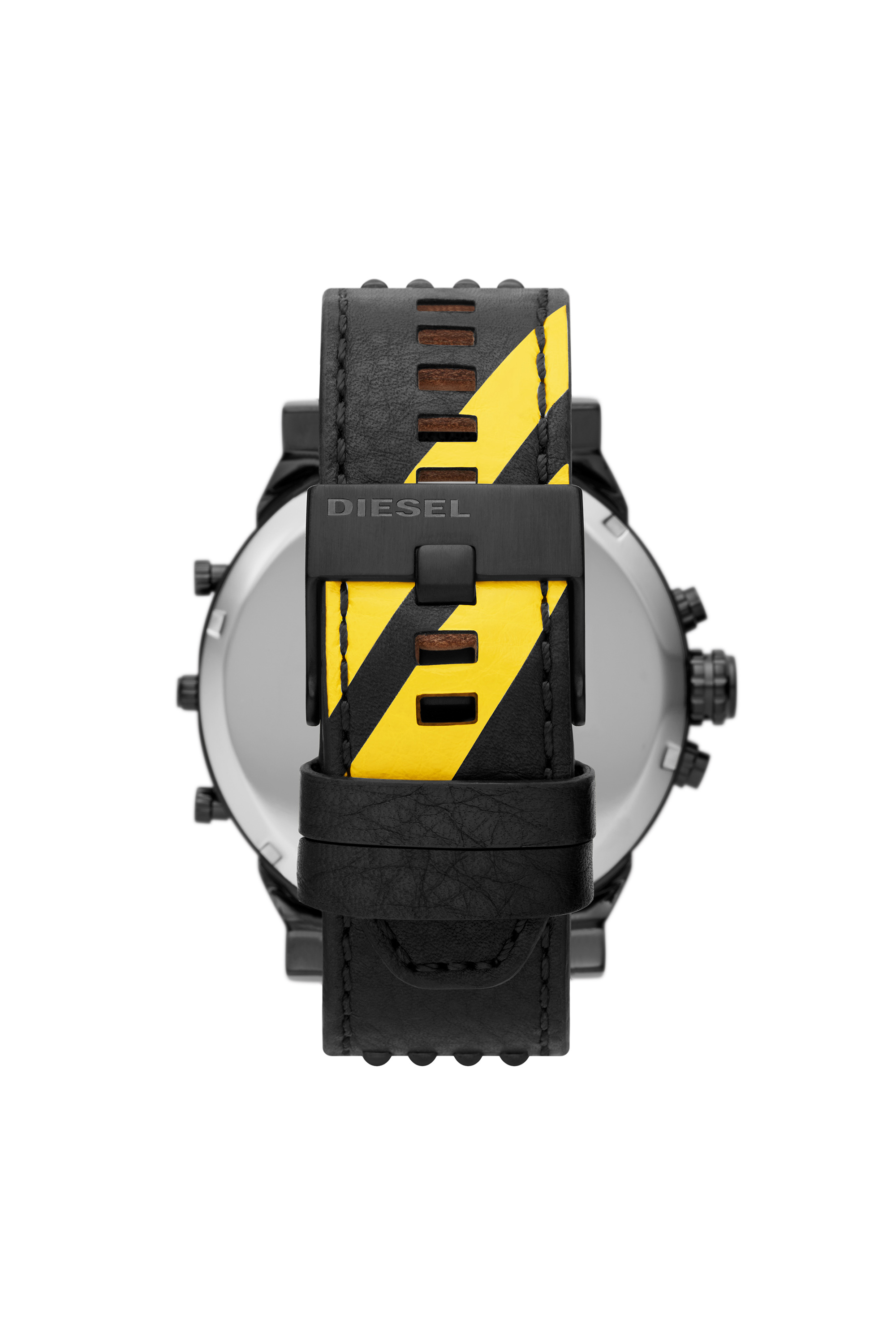 Diesel - DZ7451, Man's Mr. Daddy chronograph black leather watch in Black - 2