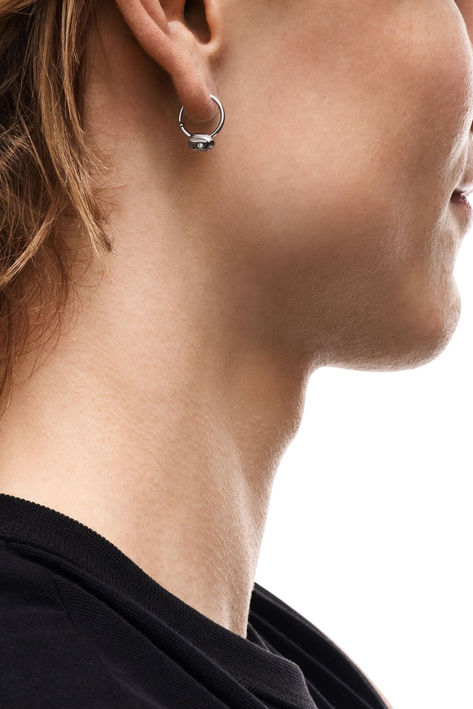 Diesel - DX1703040 JEWELLERY, Unisex's Stainless steel hoop earring in Silver - 5