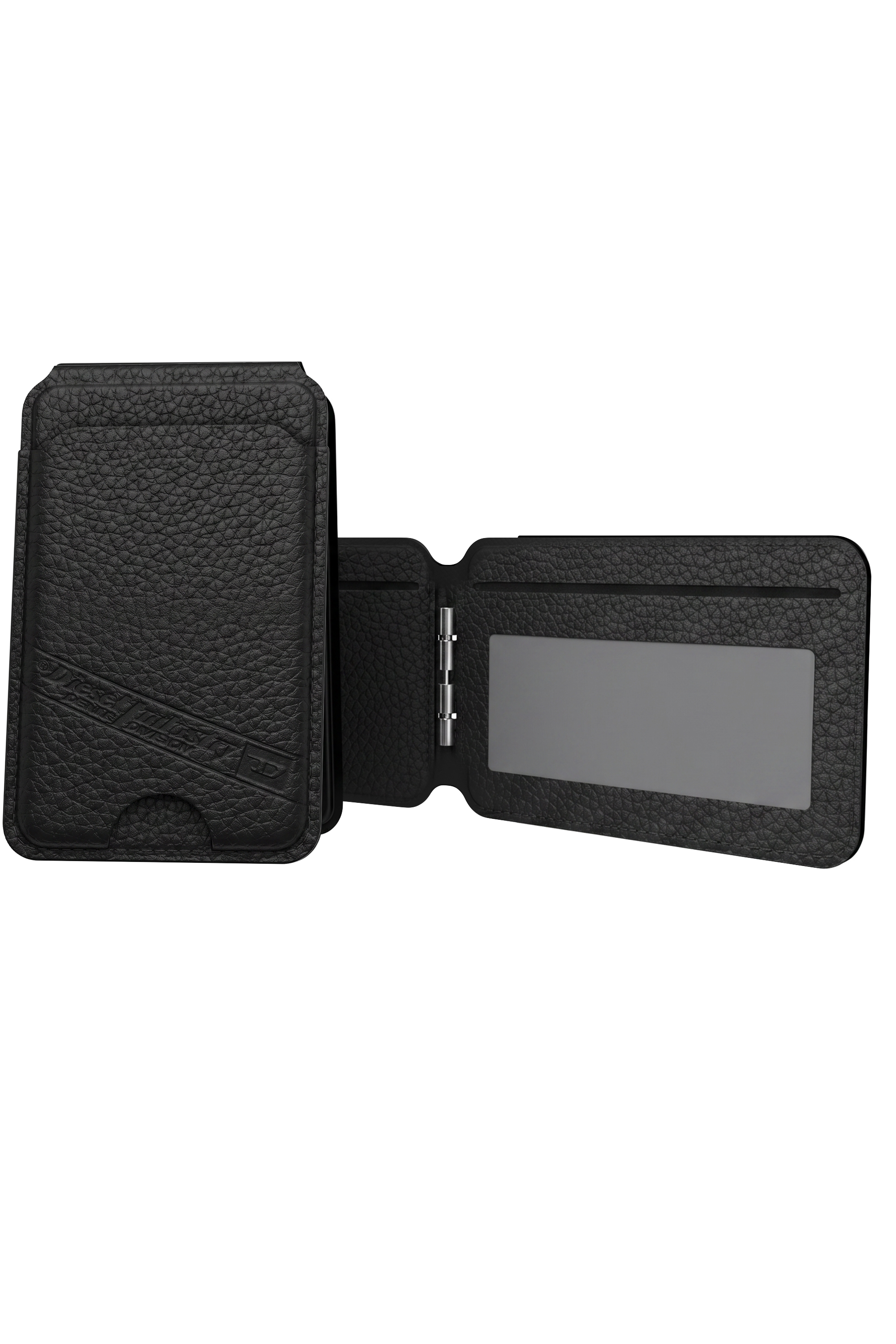 Diesel - 60649 CARD HOLDER, Unisex's Flag D MagSafe card holder in Black - 5
