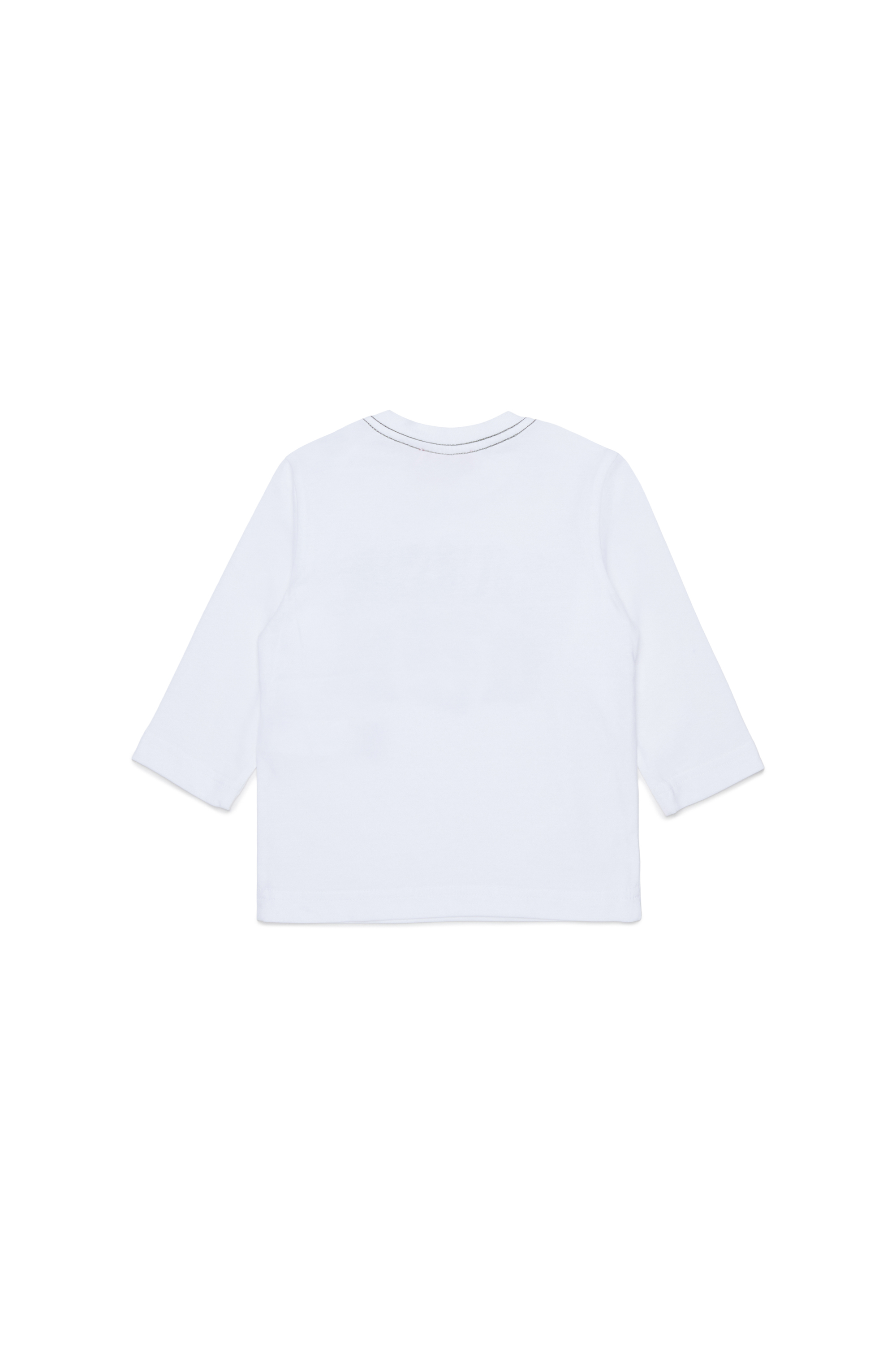 Diesel - TBANB, Man's Long-sleeve T-shirt with logo print in White - 2