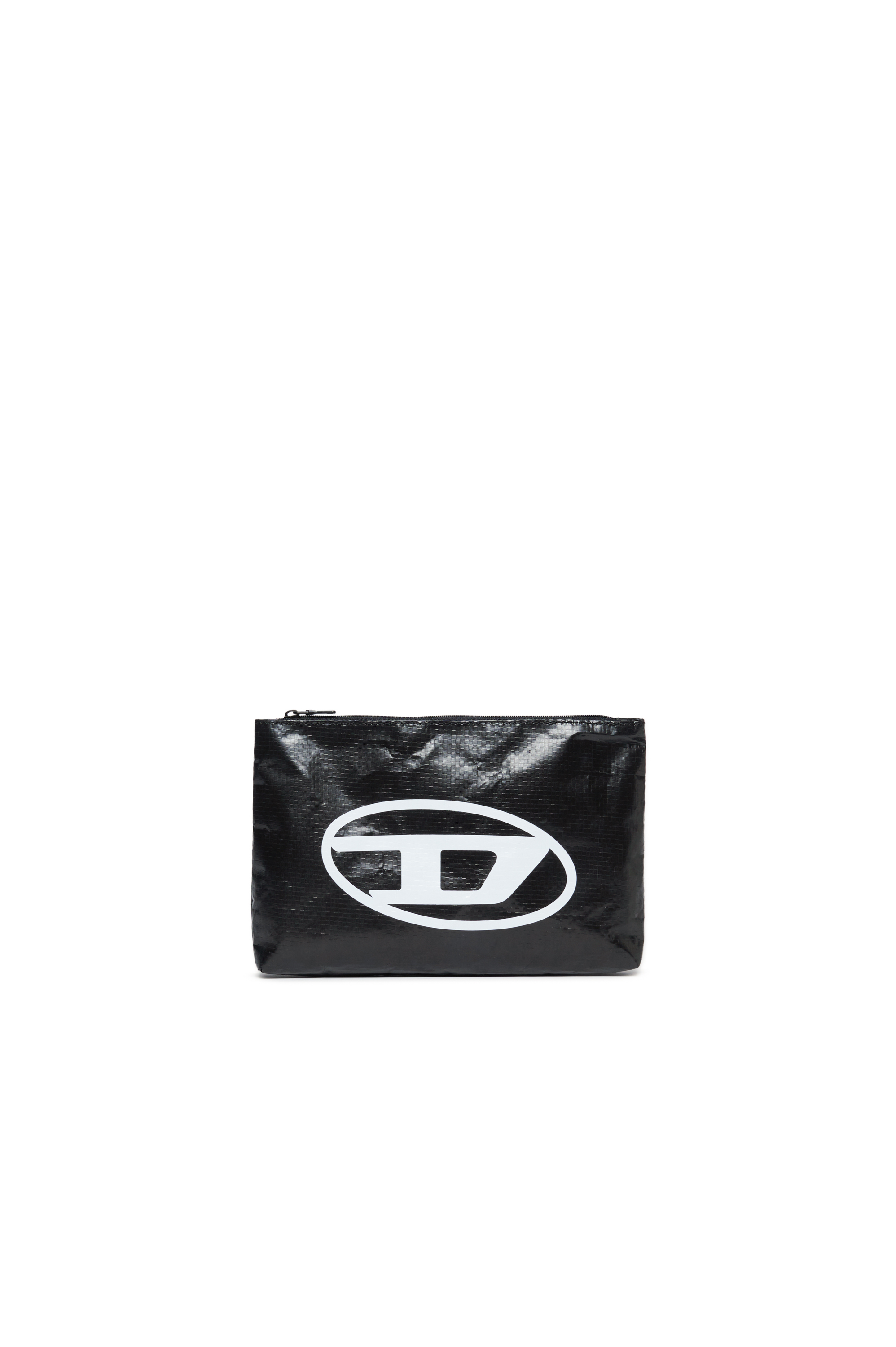 Diesel - WROTE, Woman's Beach pouch with Oval D print in Black - 1