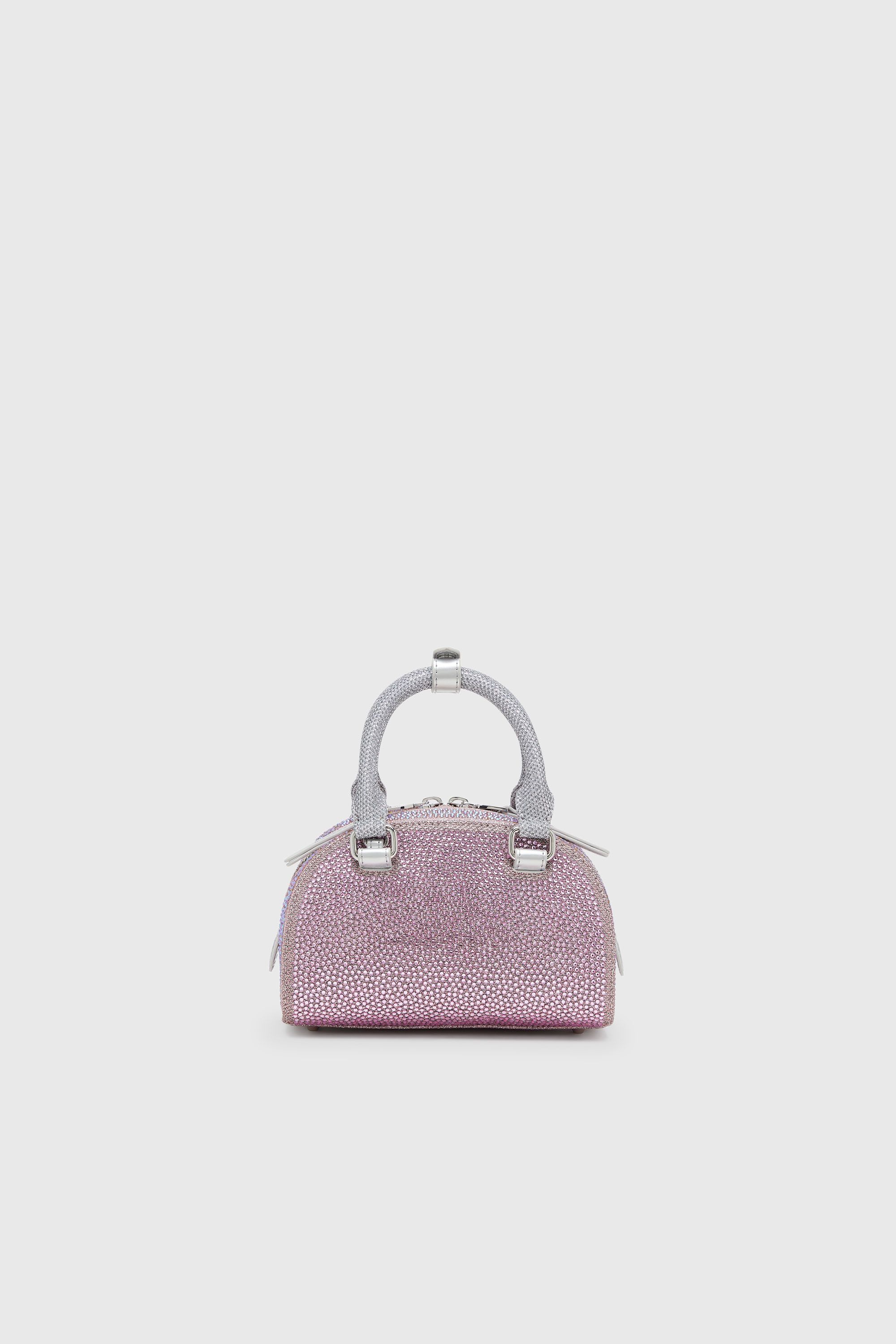 Diesel - 1DR DOME CROSSBODY, Woman's 1DR Dome - Small bowling bag in crystal Lurex in Pink - 3