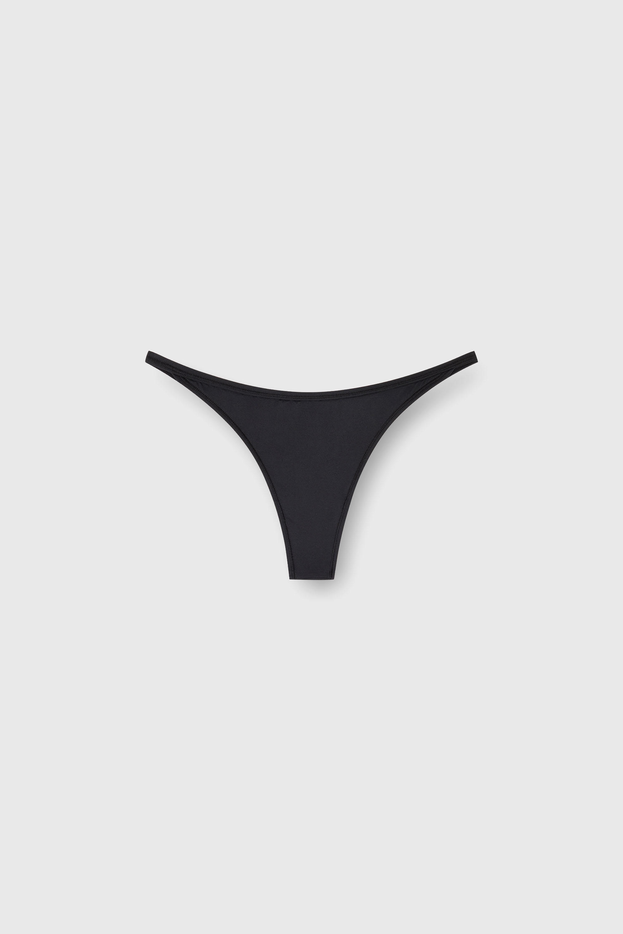 Diesel - ADRIENNE-UTLT, Woman's Nylon thong with metal Oval D detail in Black - 2