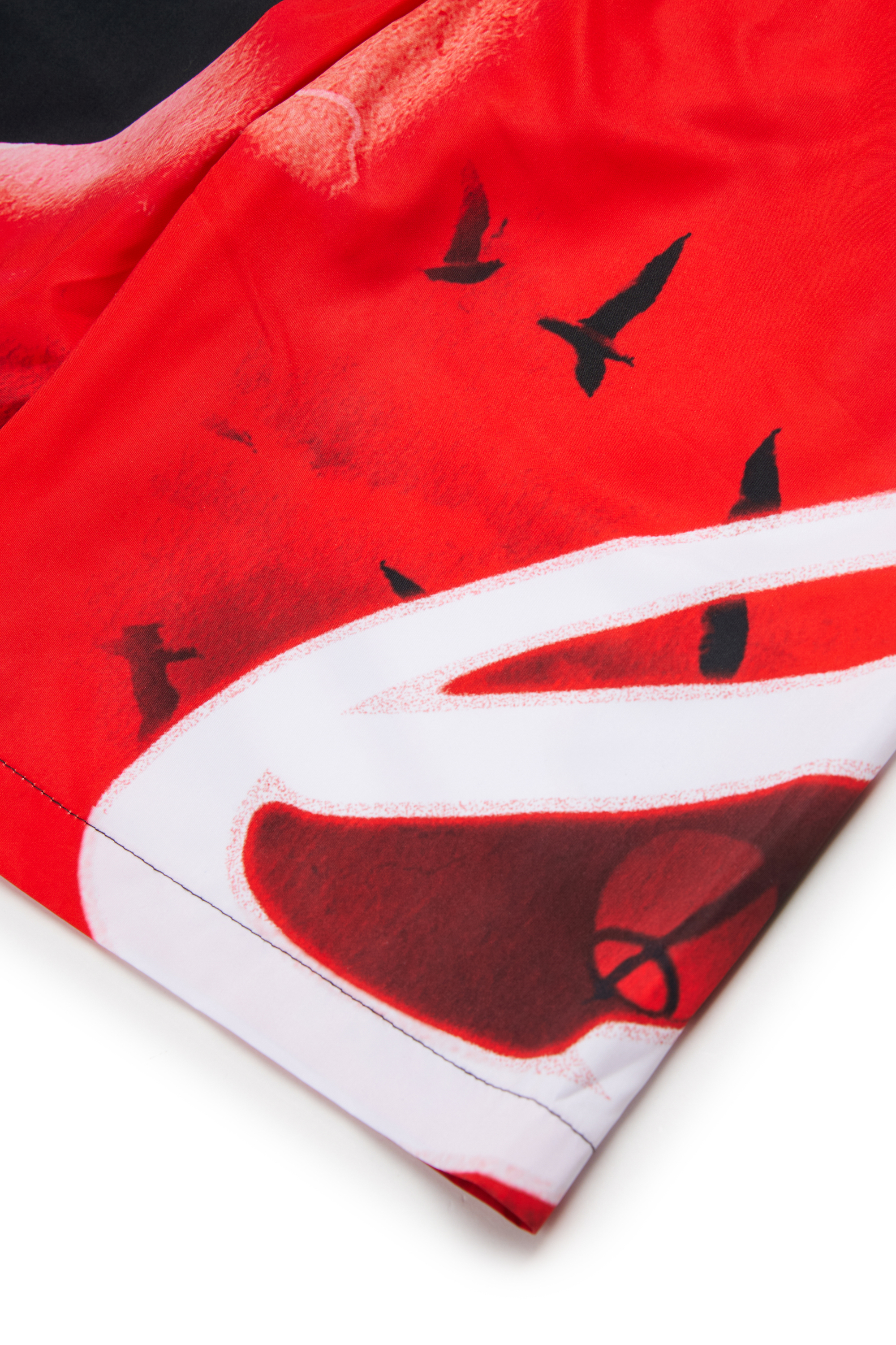 Diesel - MIOND, Man's Swim shorts with all-over blurred print in Black - 4