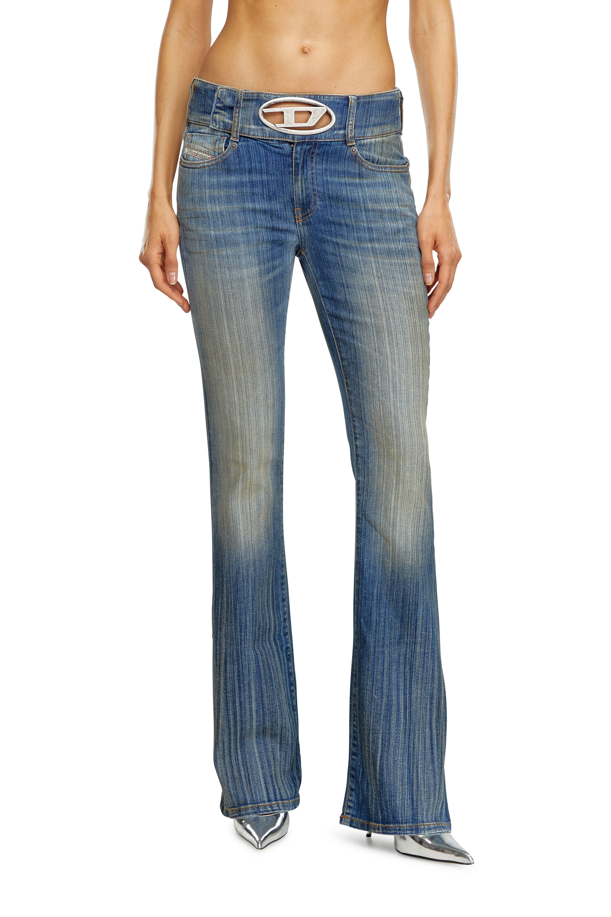 Diesel - Woman Bootcut and Flare Jeans D-Propol 0CBCX, Medium blue - Image 2