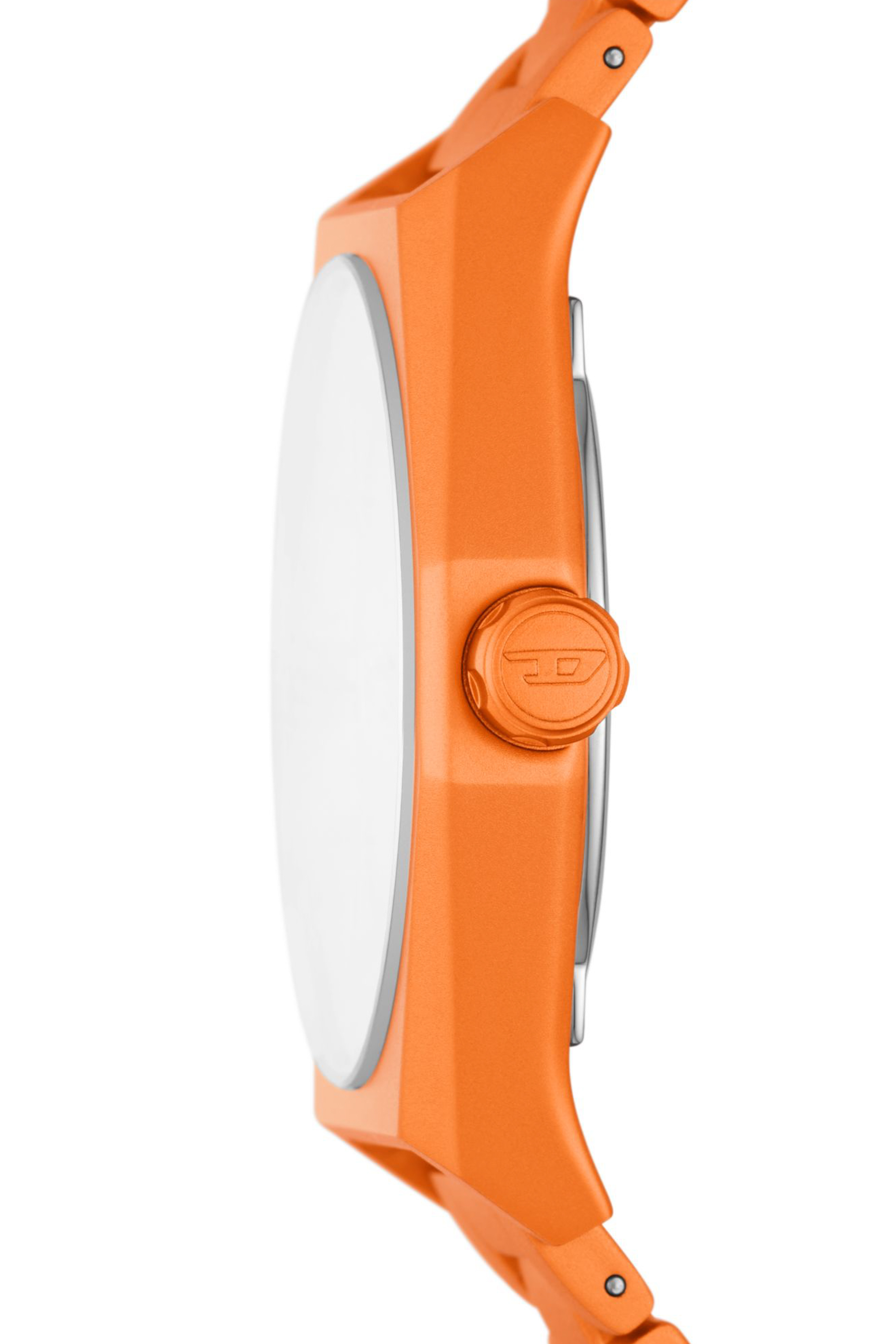 Diesel - DZ2209, Man Scraper three-hand orange aluminum watch in Orange - Image 4