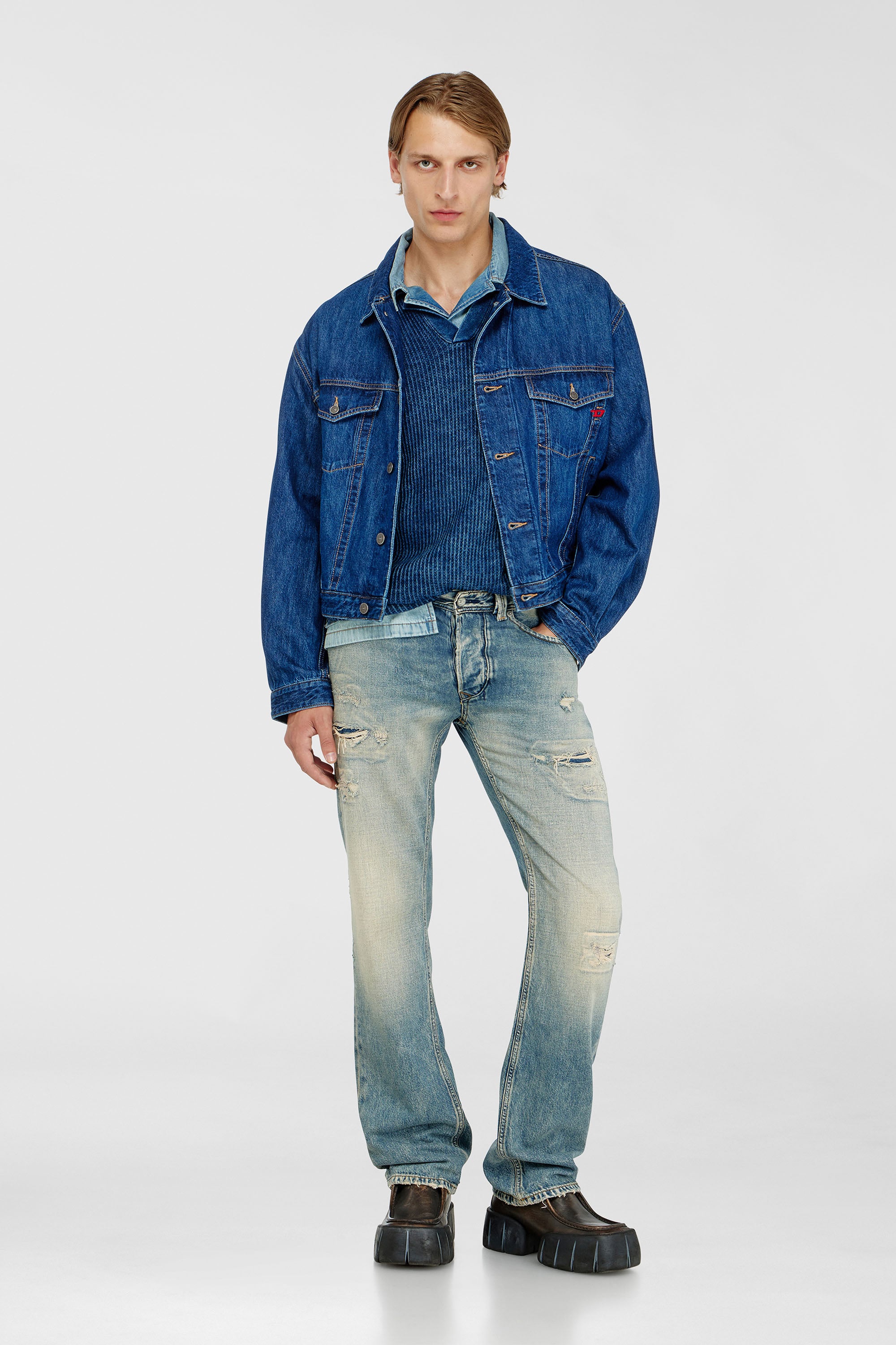 Diesel - Man's Regular Jeans 1985 Larkee 09P62, Medium blue - 1